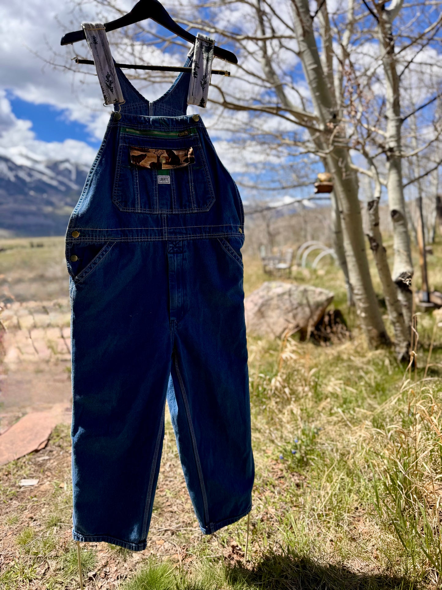 Upcycled Wildlife Ranger Carpenter Liberty Overalls (36x32)