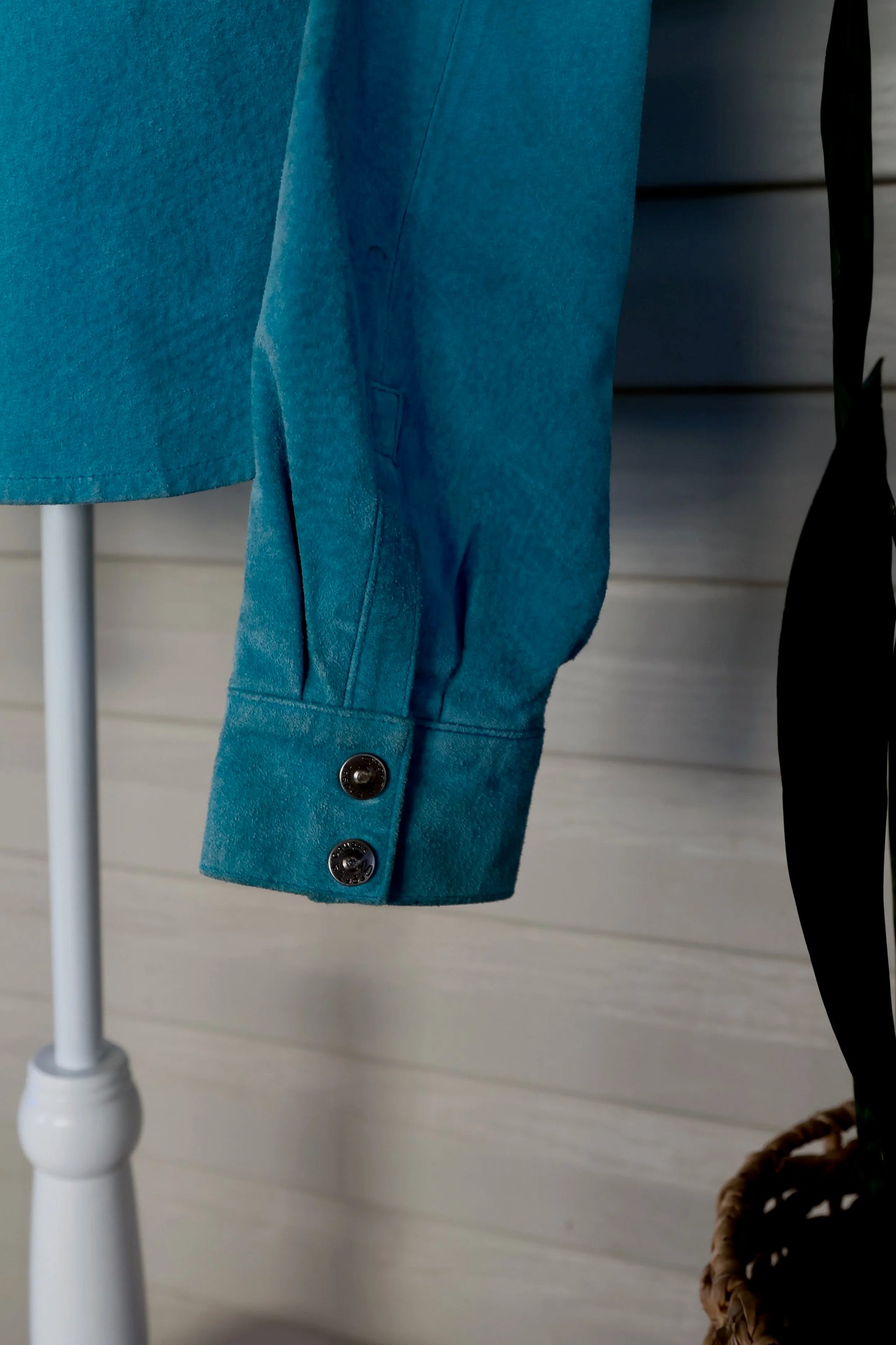 Vintage Montana Co. Genuine Leather Teal Western Shirt Jacket – Women's Extra Large