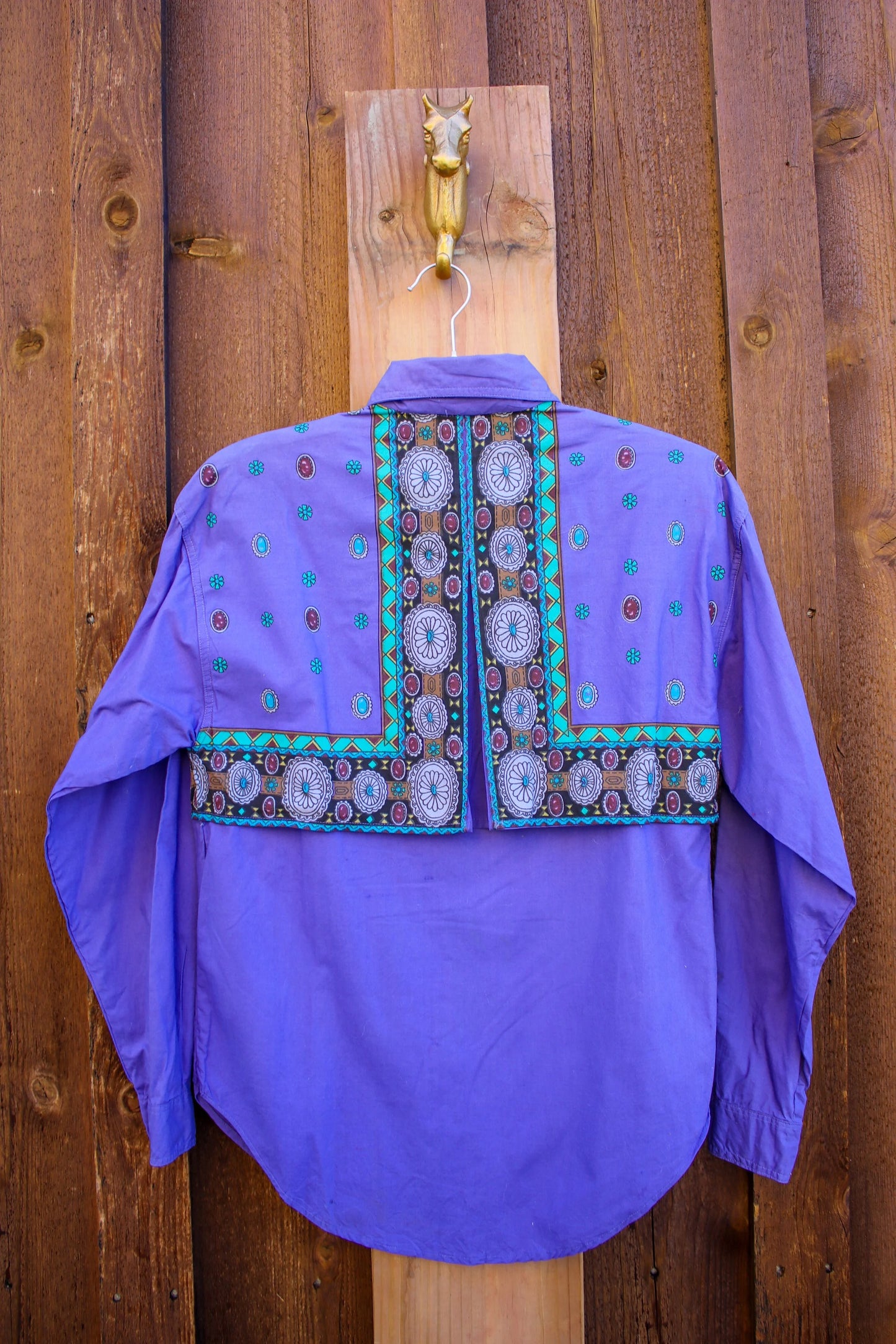 Vintage Adobe Rose 1992 Women’s Western Indigo Button Down Shirt