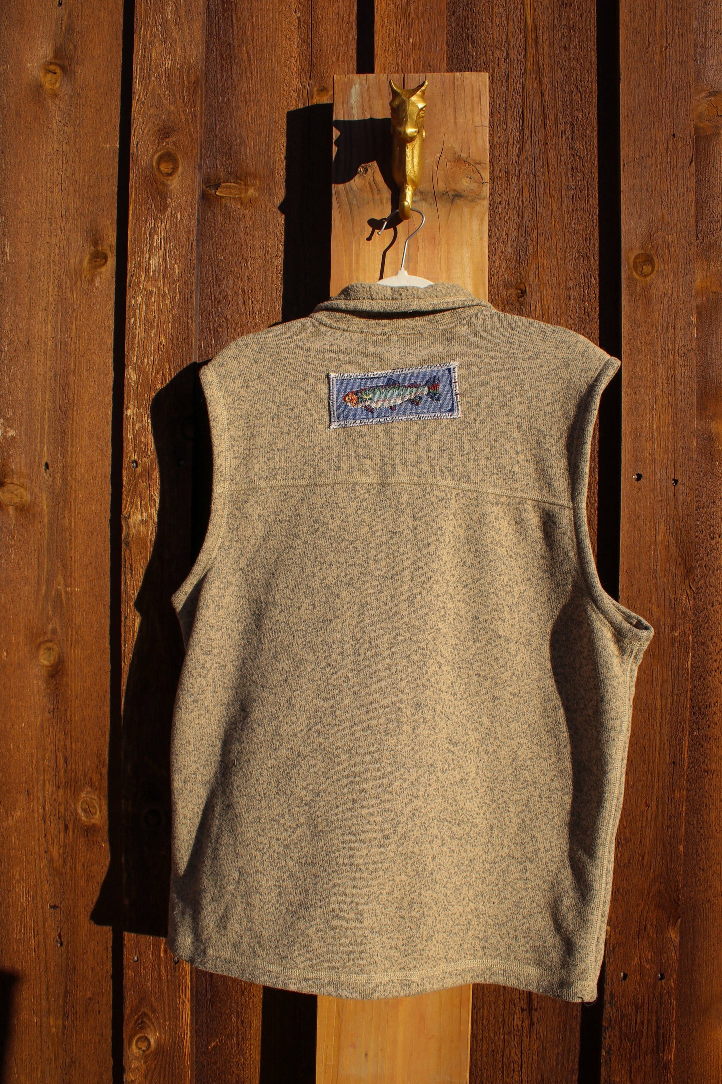 “Rocky River” – Upcycled The North Face Trout Fleece Vest