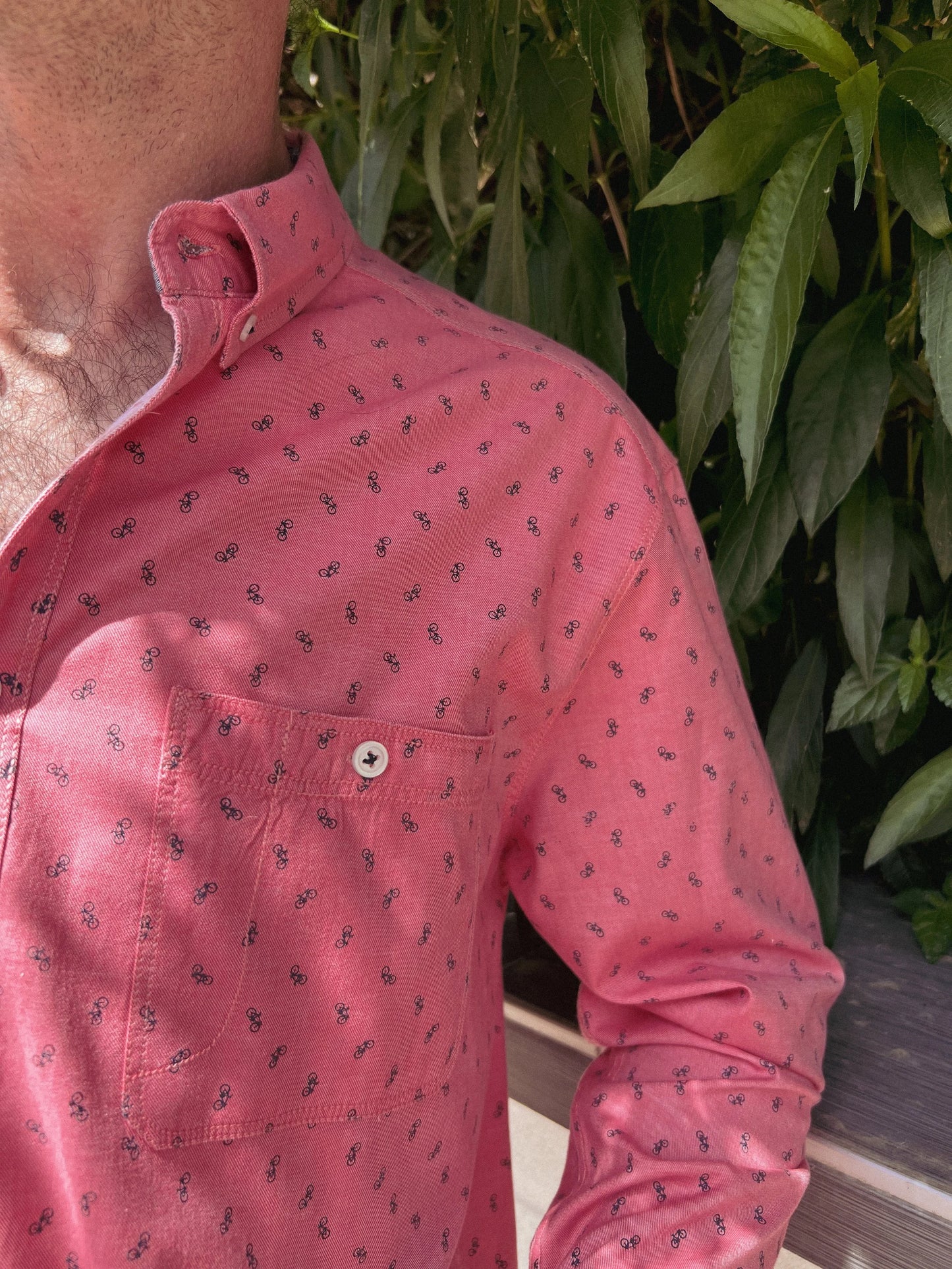 7 Diamonds Vintage Men’s Bike Print Shirt