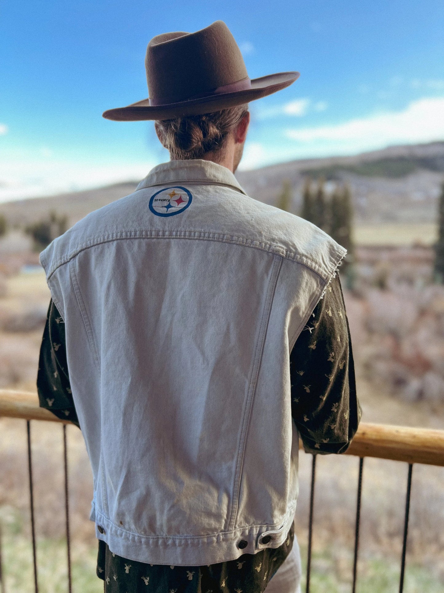 Vintage 1980s Levi’s Light Denim Distressed Vest