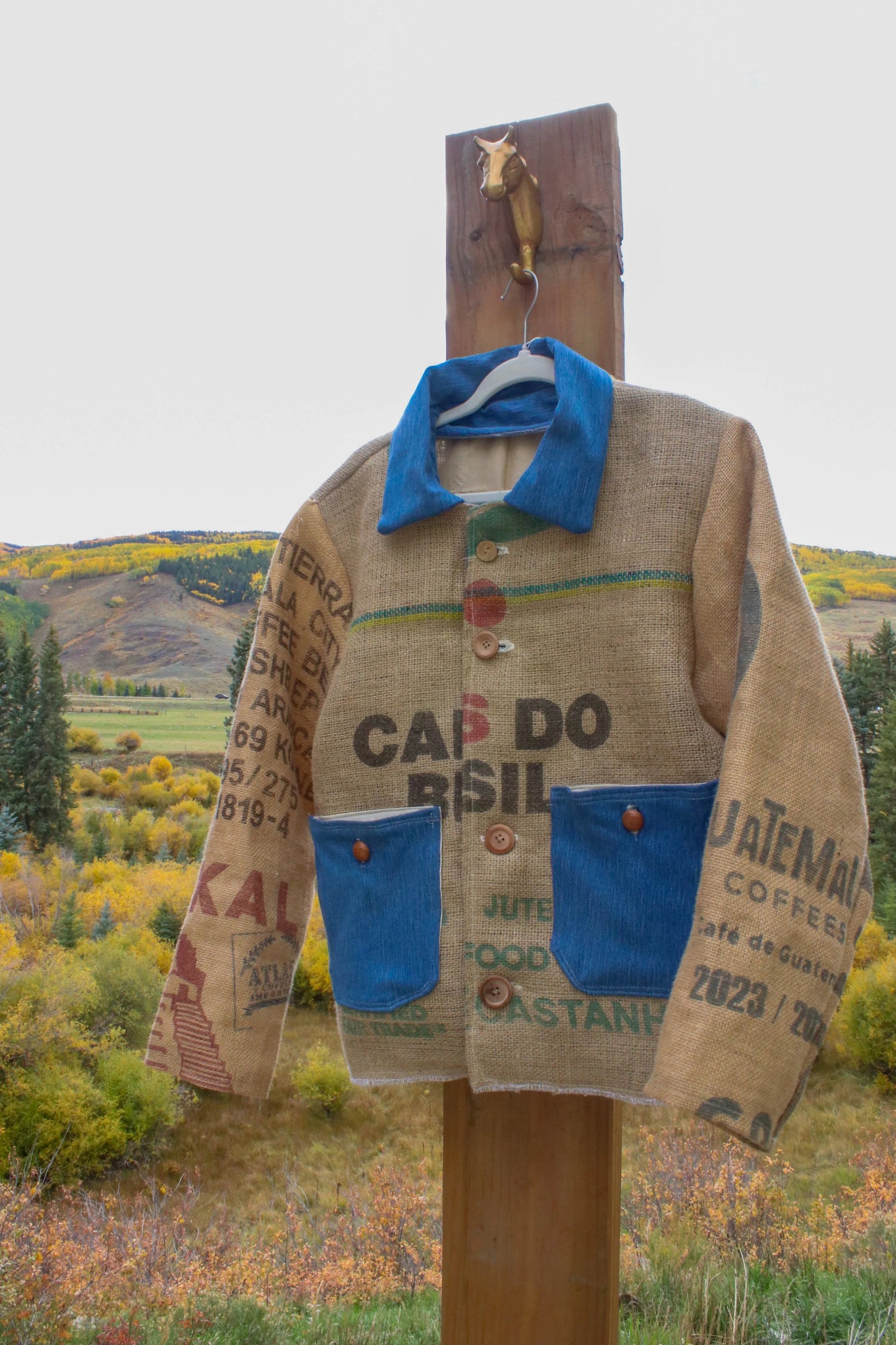 “From Beans to Bomber” – Handmade Upcycled Camp4 Coffee Jacket