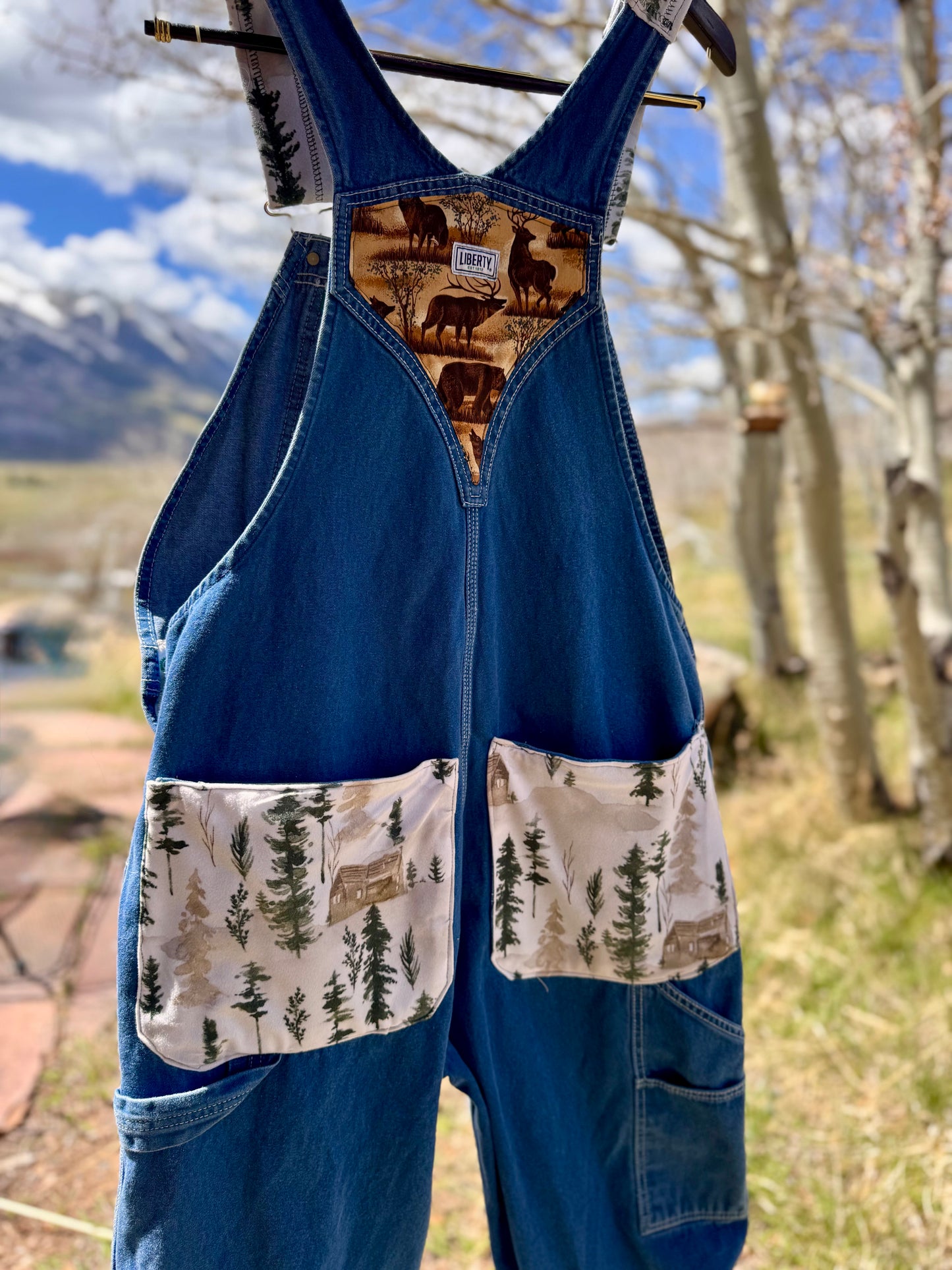 Upcycled Wildlife Ranger Carpenter Liberty Overalls (36x32)