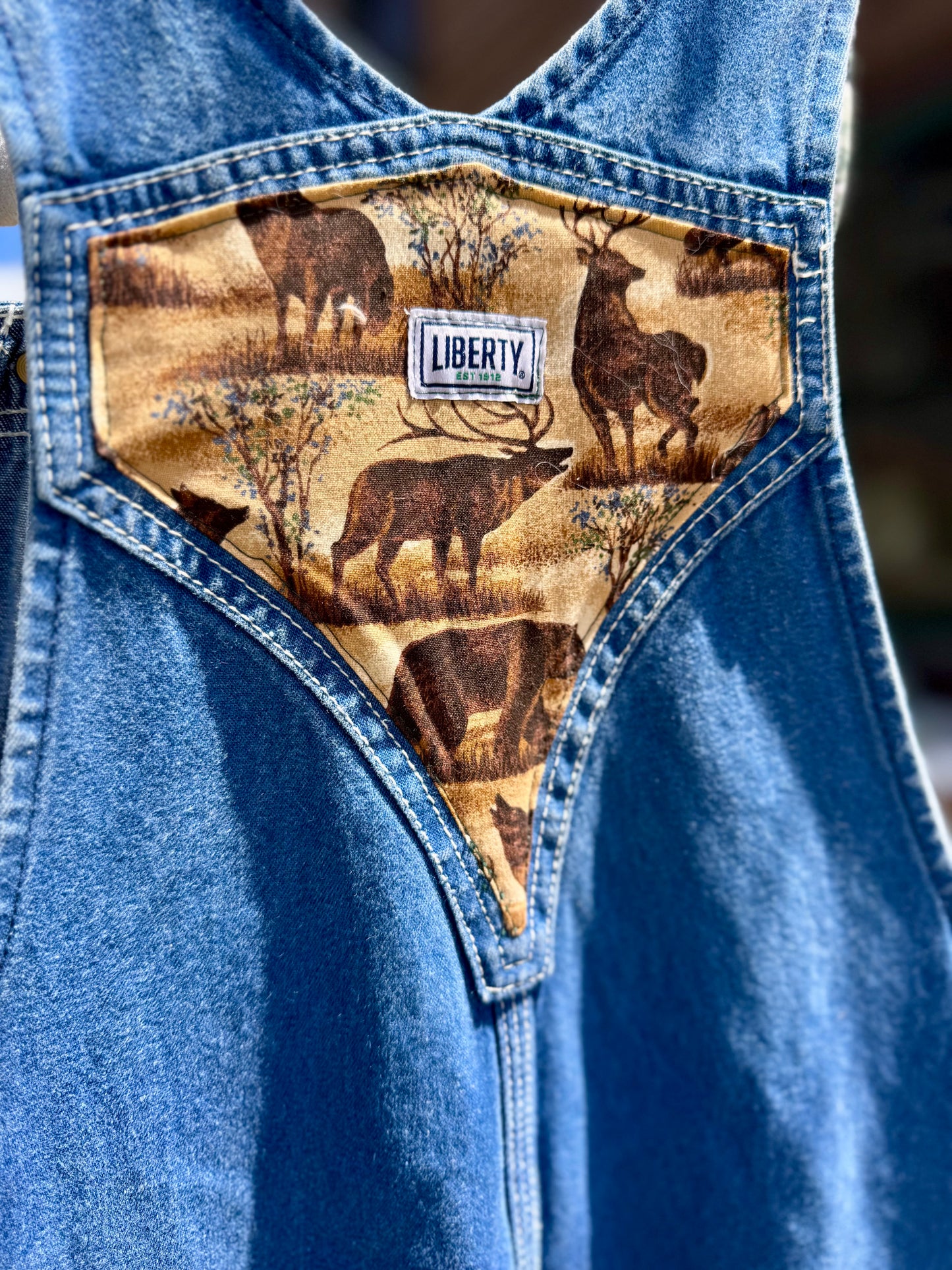 Upcycled Wildlife Ranger Carpenter Liberty Overalls (36x32)