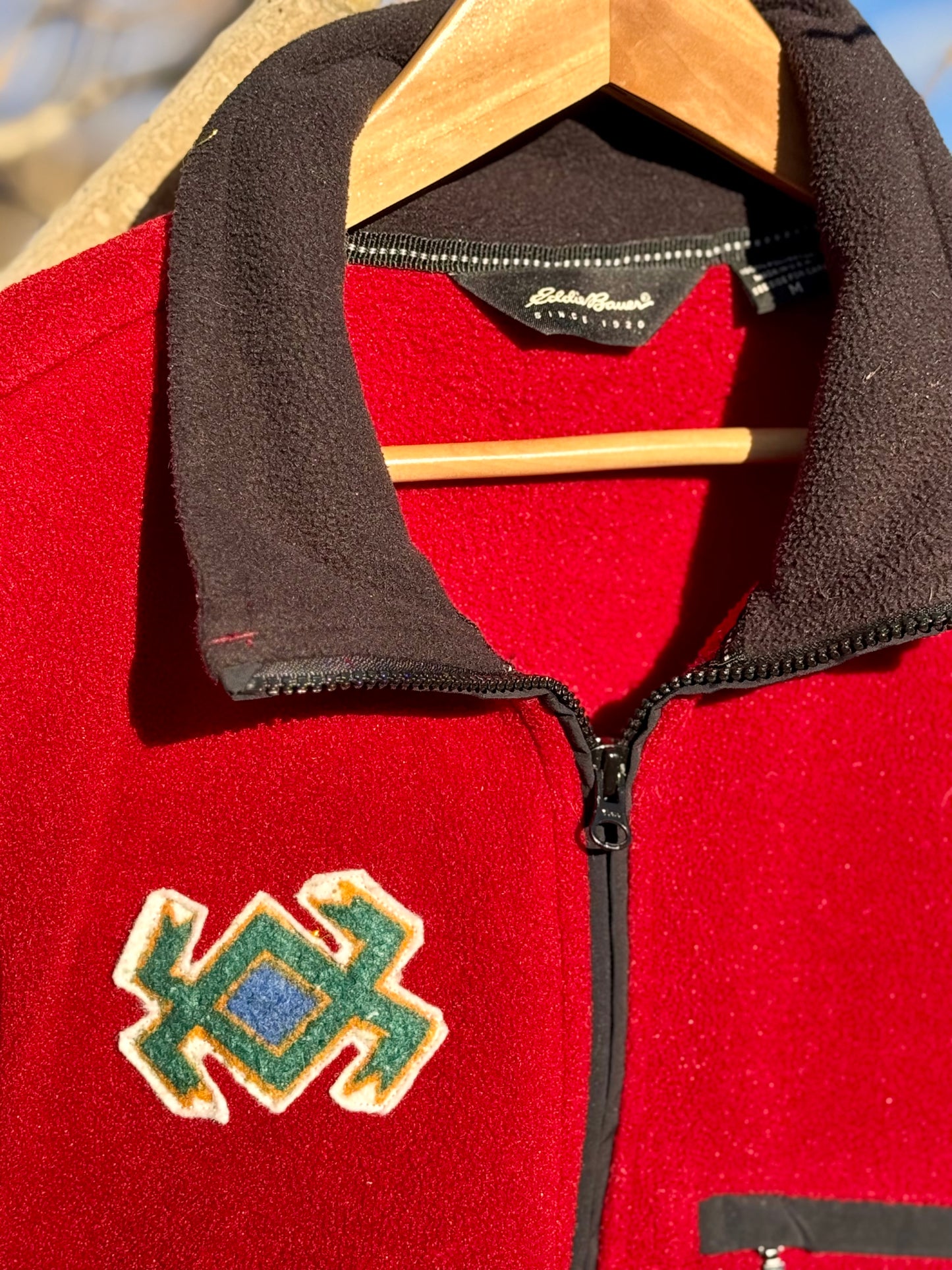 Upcycled Eddie Bauer Southwestern Fleece Vest (M)