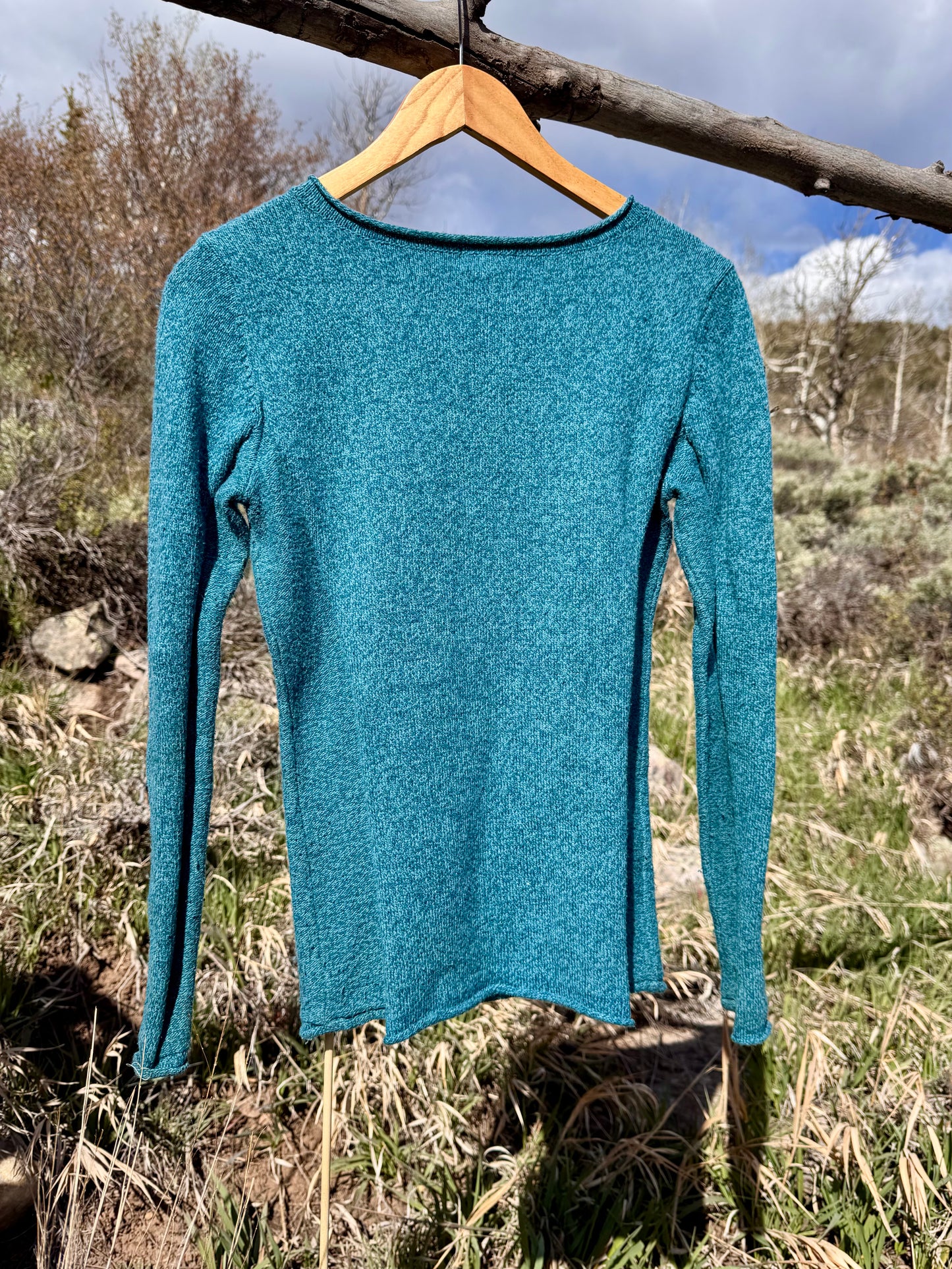 Upcycled Sundance Turquoise Knit Sweater (S)