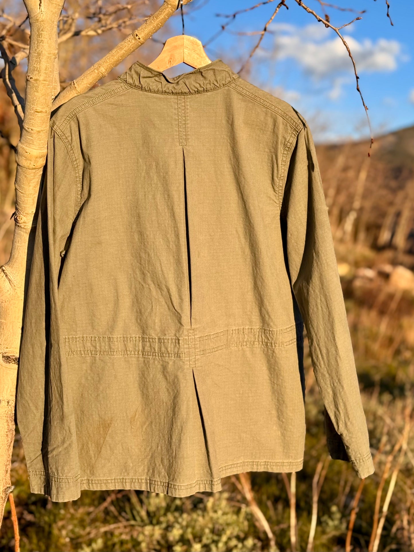Upcycled Eddie Bauer Mushroom Embroidery Utility Jacket (XL)