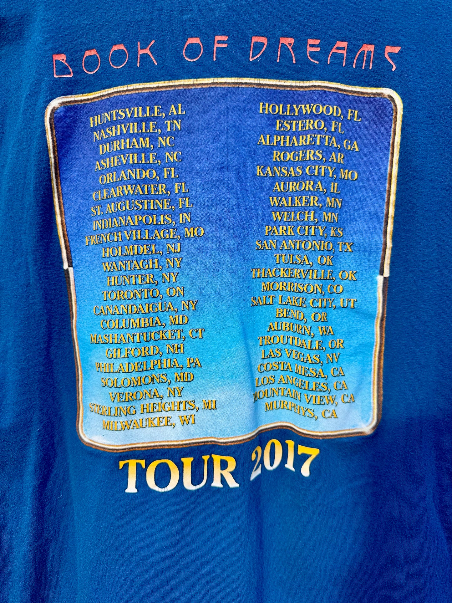 Steve Miller Band 2017 “Book of Dreams” Tour T‑Shirt — Navy (XL)