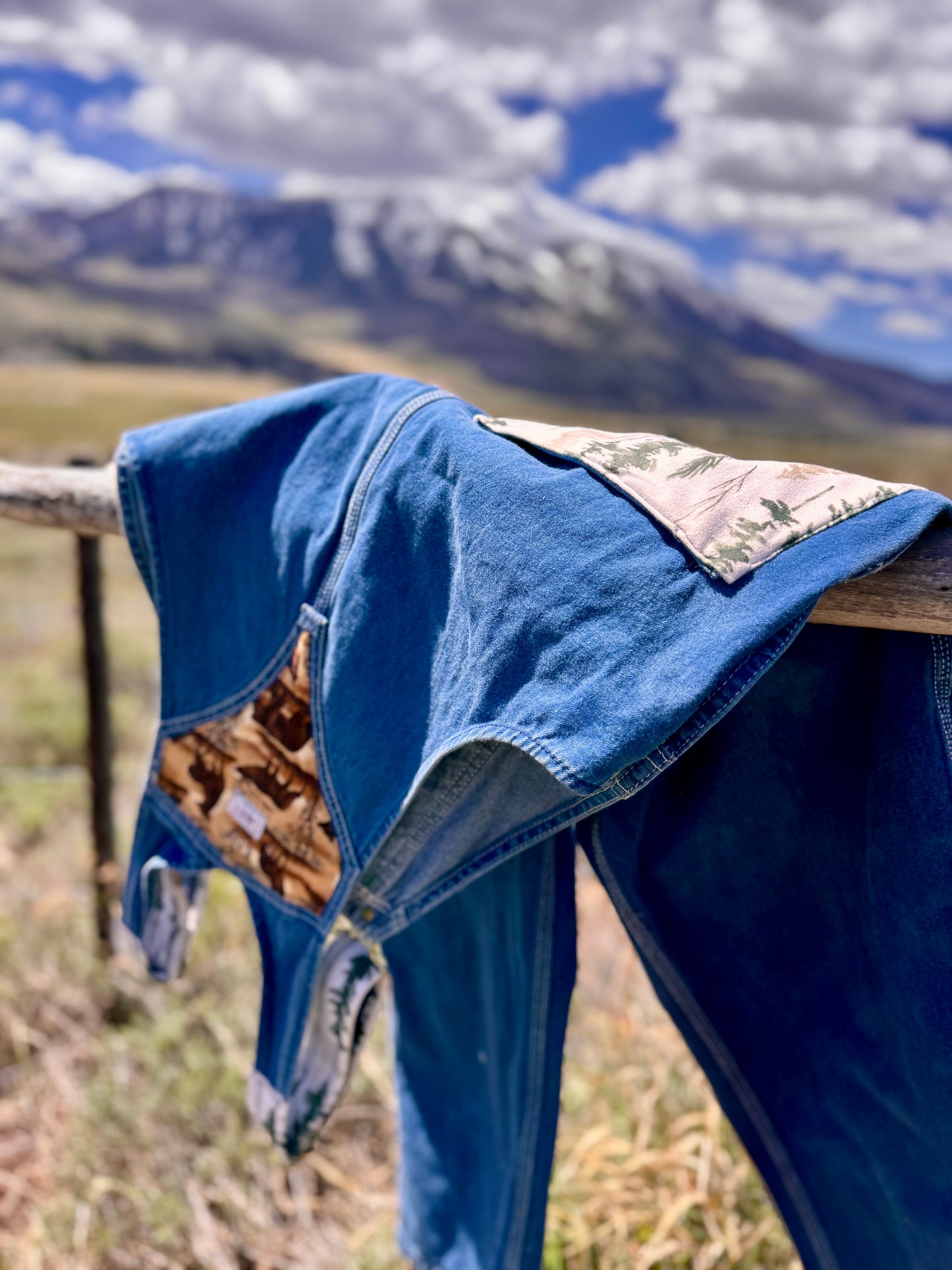 Upcycled Wildlife Ranger Carpenter Liberty Overalls (36x32)