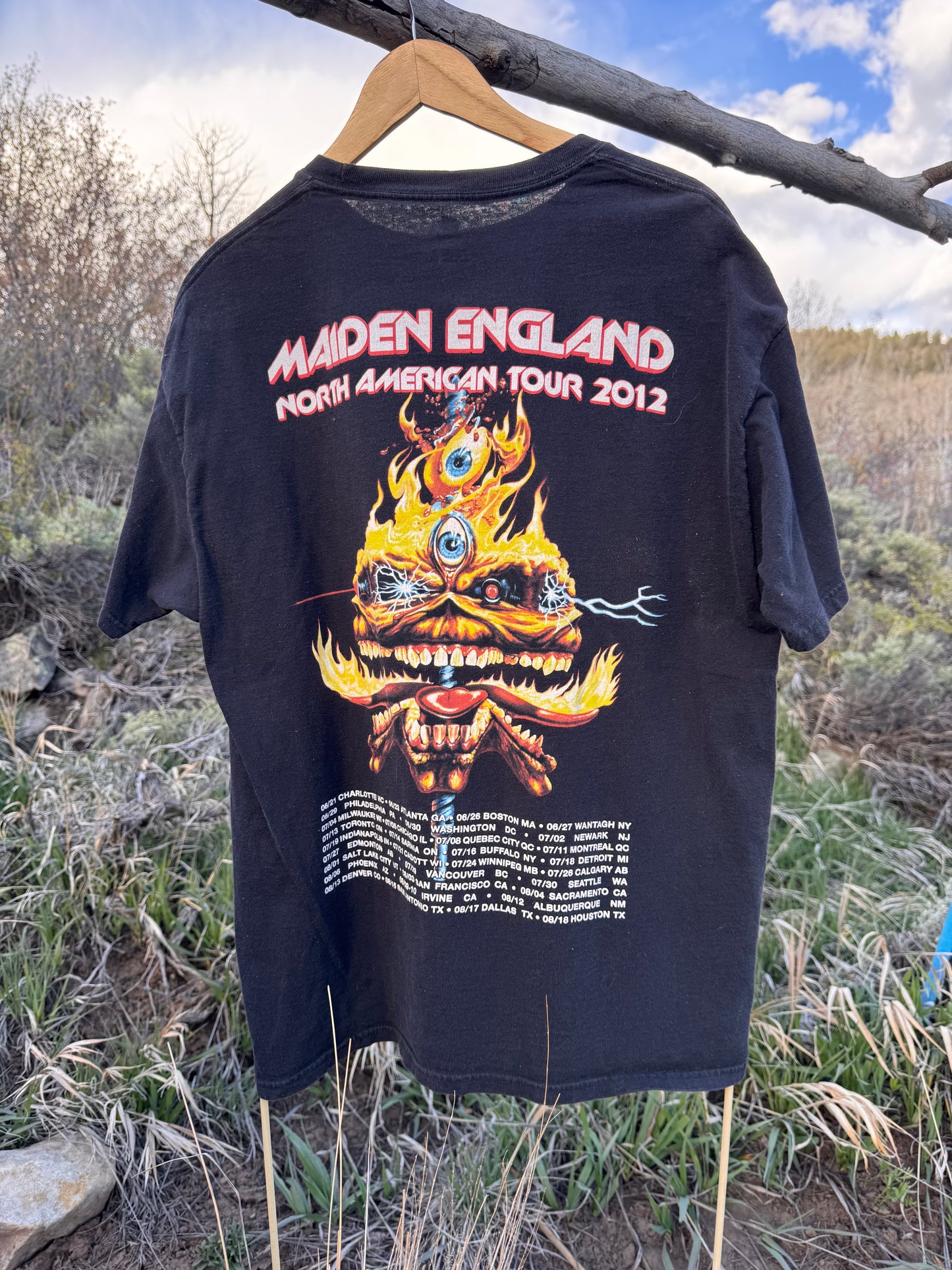 Iron Maiden 2012 North American Tour T‑Shirt — Black (XL)