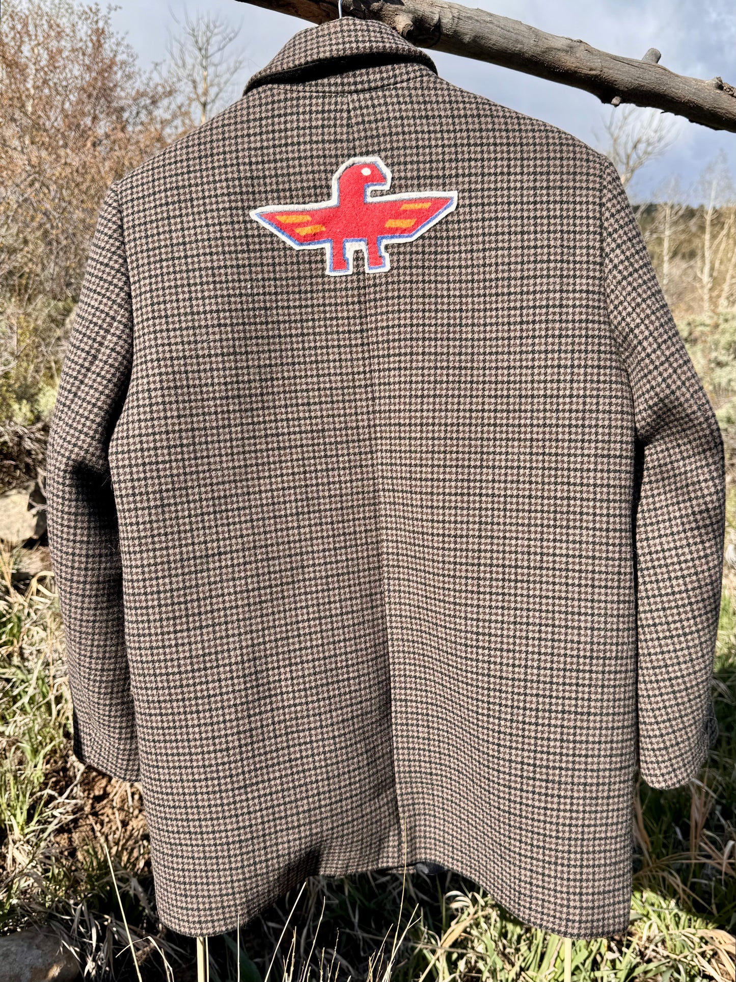 Upcycled GAP Plaid Blazer Brown Western Boyfriend Fit (S)