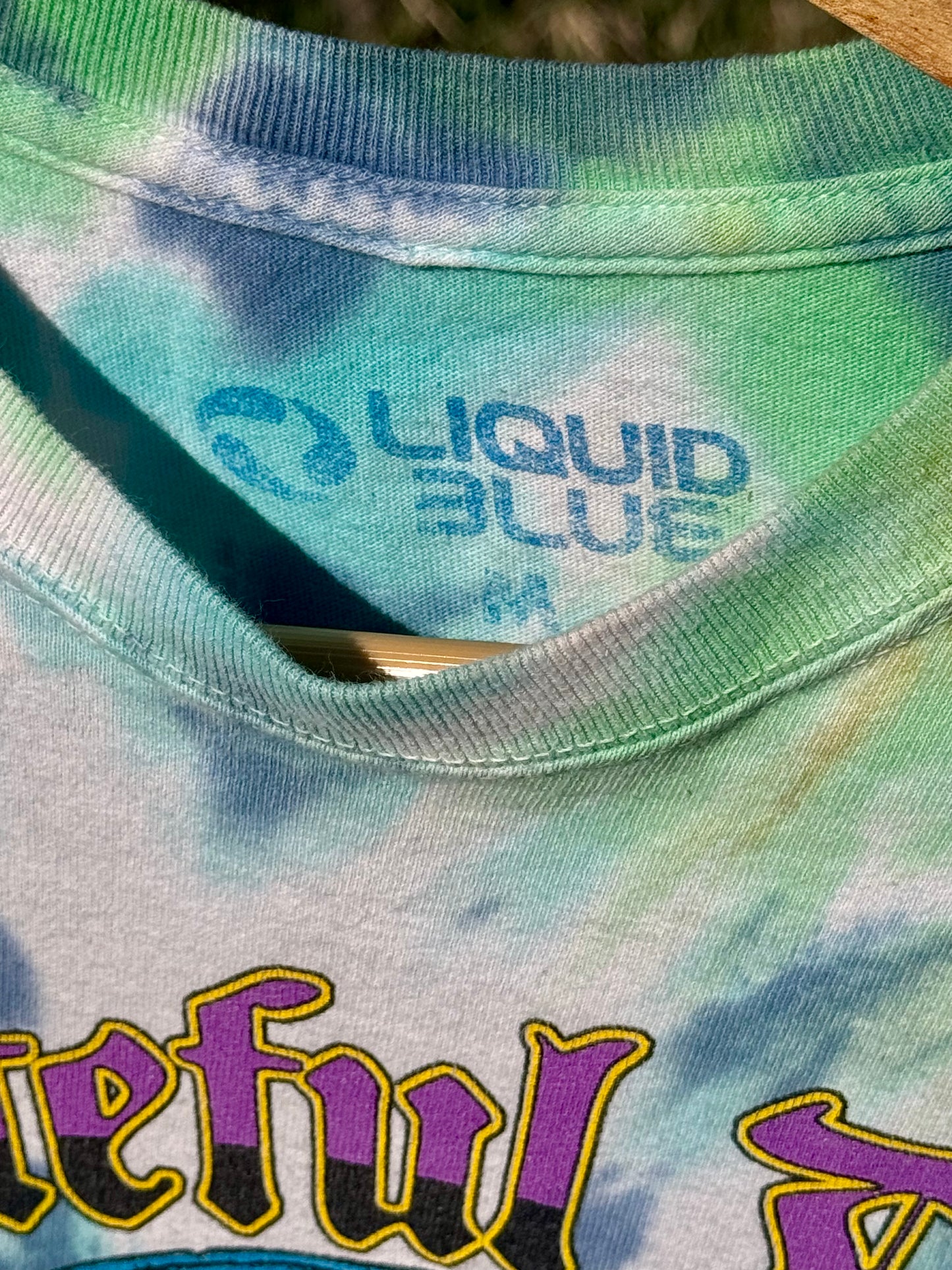 Grateful Dead Liquid Blue Vintage Tie‑Dye T‑Shirt (Double Stitch, Size M)