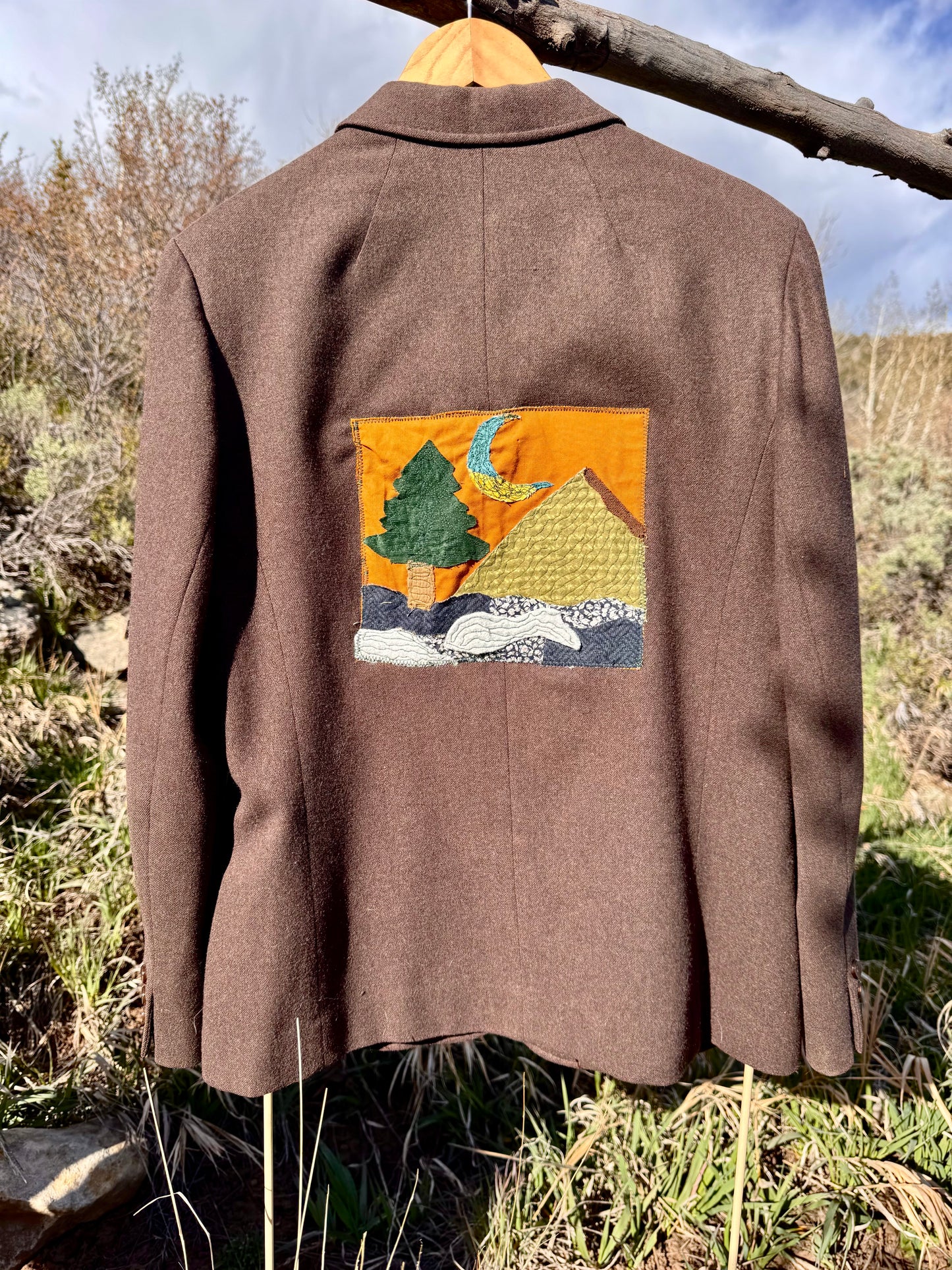 Upcycled Vintage 70s-80s Upcycled Pendleton Wool Blazer Southwestern Patch