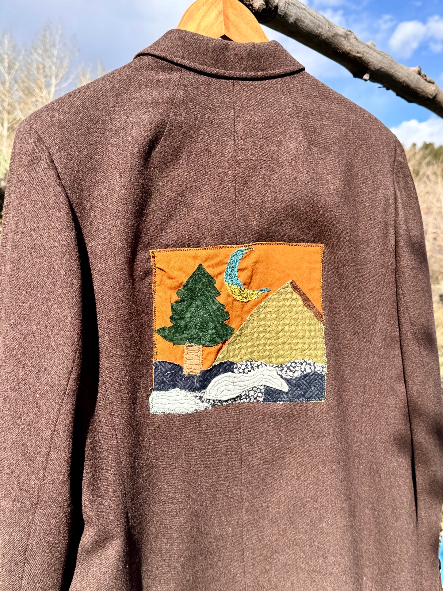Upcycled Vintage 70s-80s Upcycled Pendleton Wool Blazer Southwestern Patch