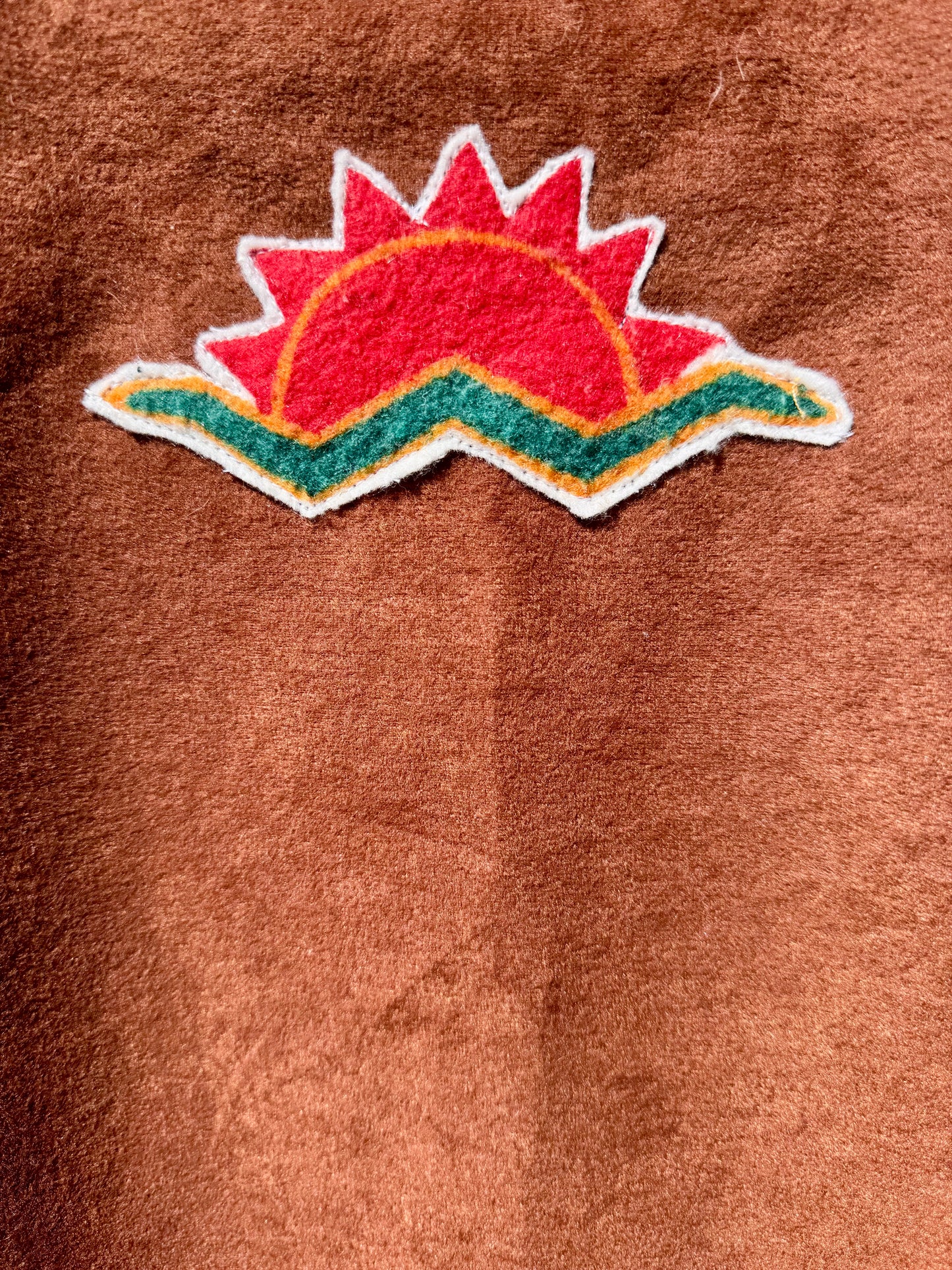 Upcycled Leather Vest Southwestern Patch Vintage Alfred Dunner Western Layer (M/L)
