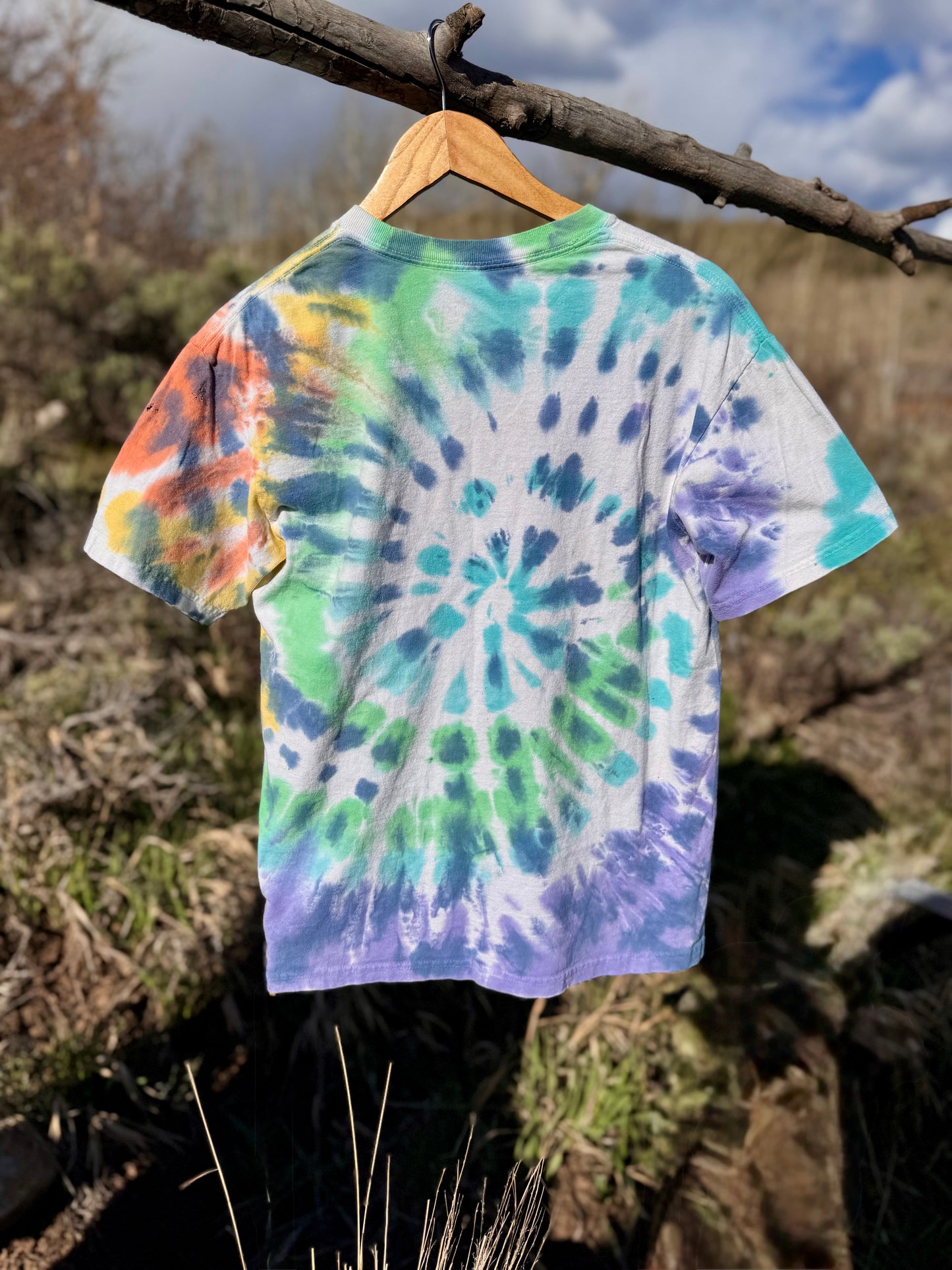 Grateful Dead Liquid Blue Vintage Tie‑Dye T‑Shirt (Double Stitch, Size M)