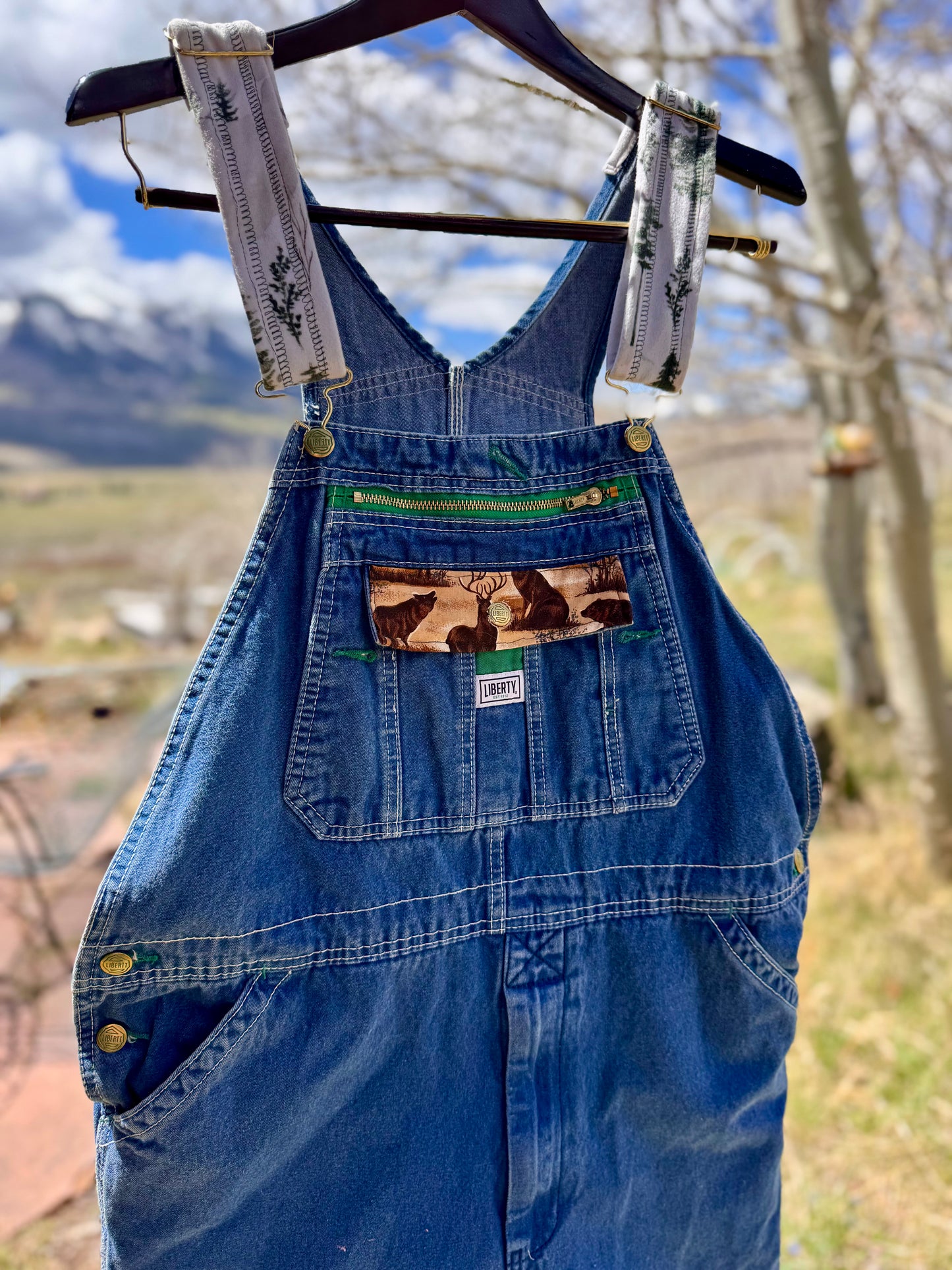 Upcycled Wildlife Ranger Carpenter Liberty Overalls (36x32)