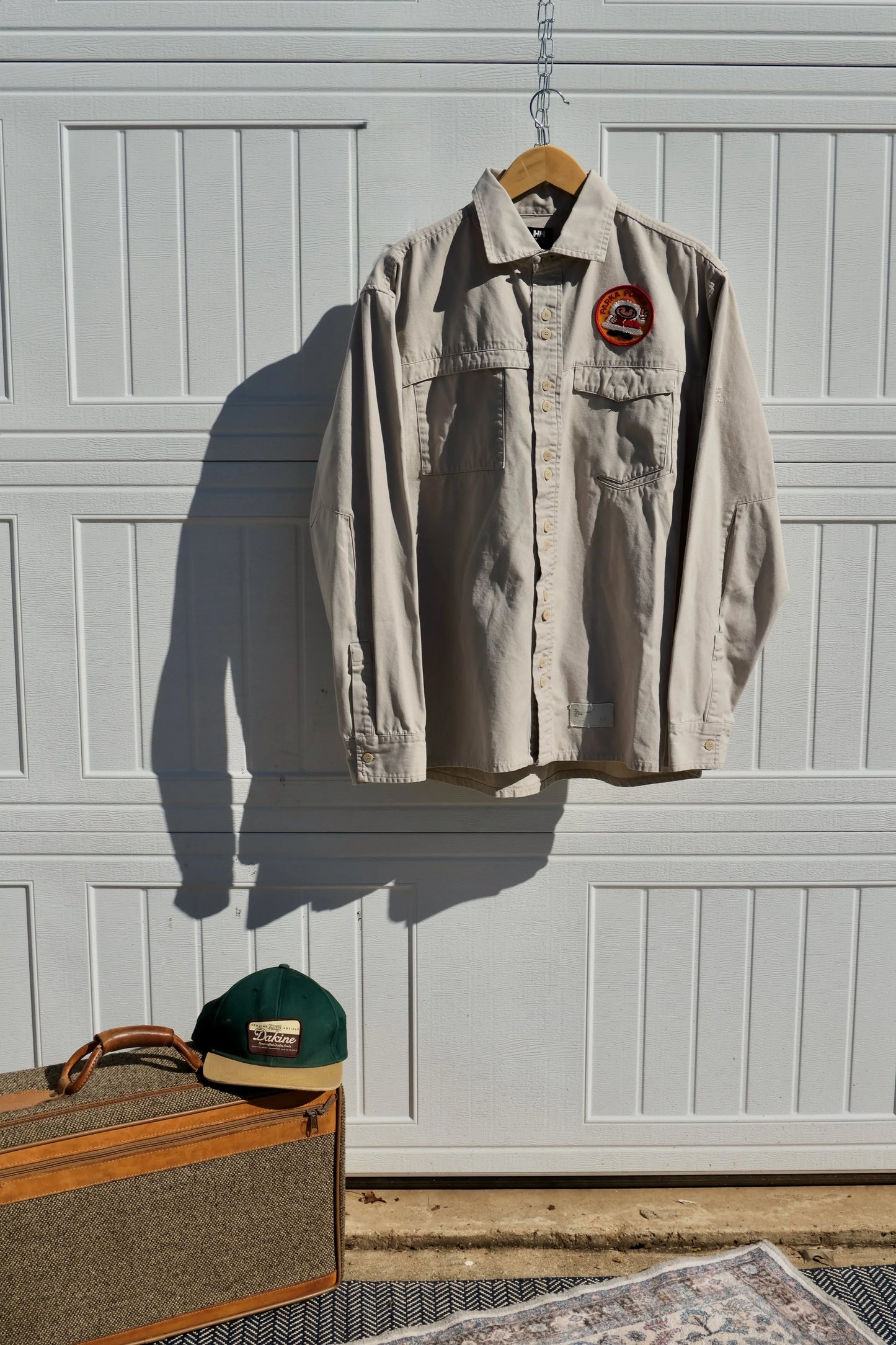 "Parka Power Patch" - Upcycled Helly Hansen Workwear Button-Down