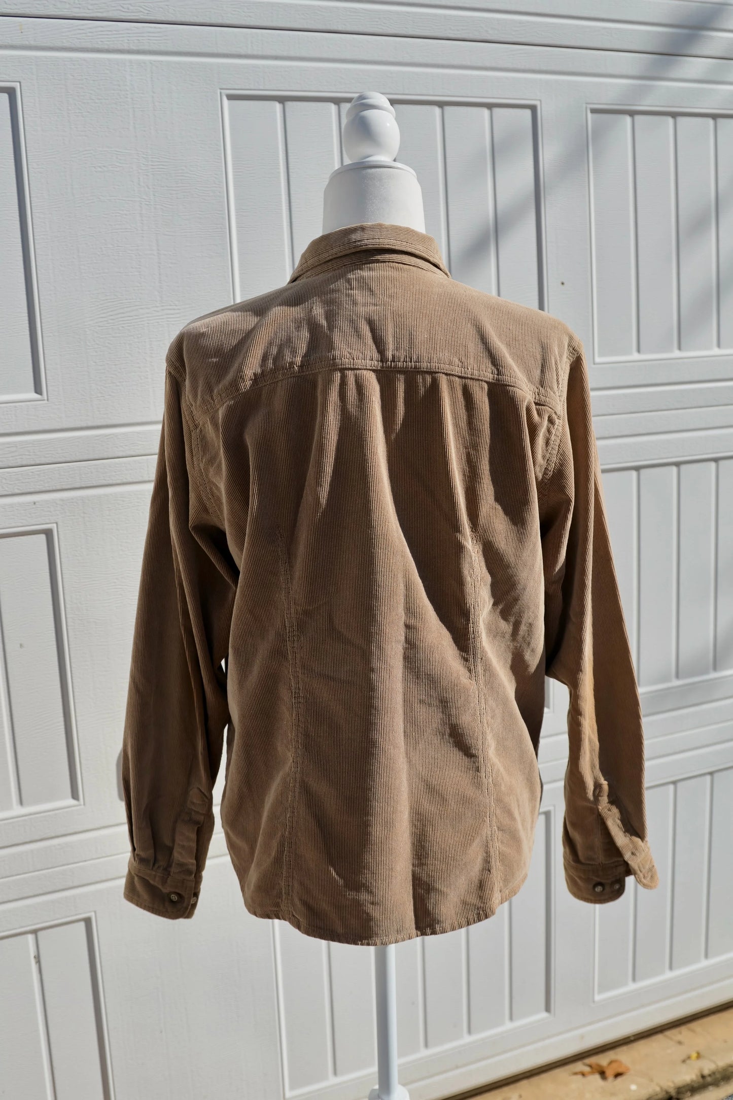 "Powder Peak Gondola Shirt" — Upcycled Button Down Corduroy Shirt