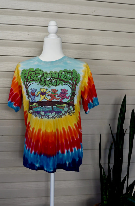 1997 Grateful Dead Dancing Bears Tie-Dye Tee - Unisex