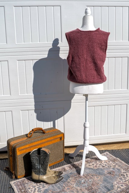 Vintage Liz Claiborne Sport Ribbed Mauve Vest – Medium Petite