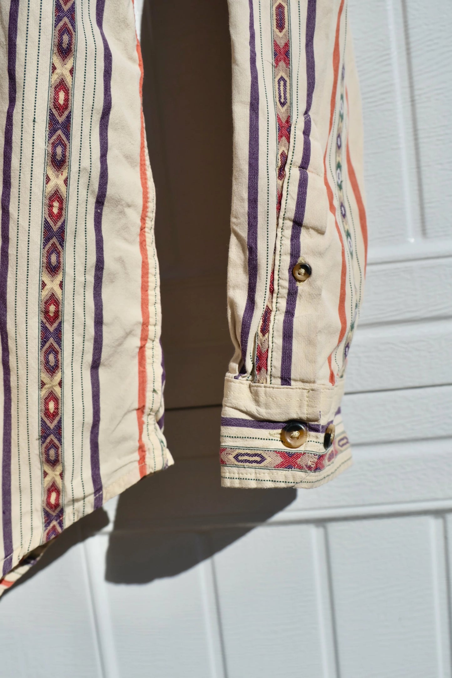 Vintage The Territory Ahead Men’s Large White Southwestern Print Button Down Shirt