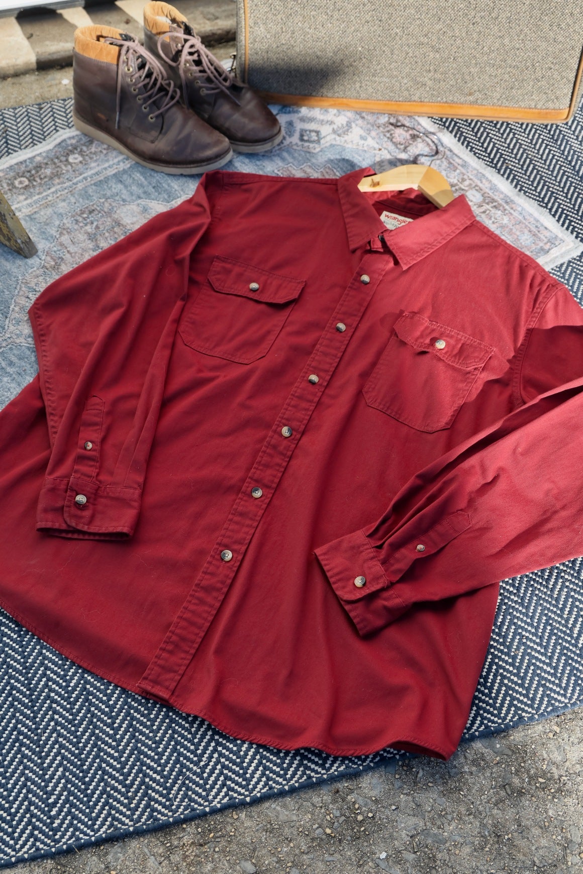 Vintage Wrangler Authentics Red Flannel Work Shirt – 2XL