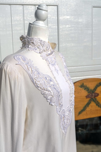 Vintage Scott McClintock Victorian Embroidered Blouse – Size 12