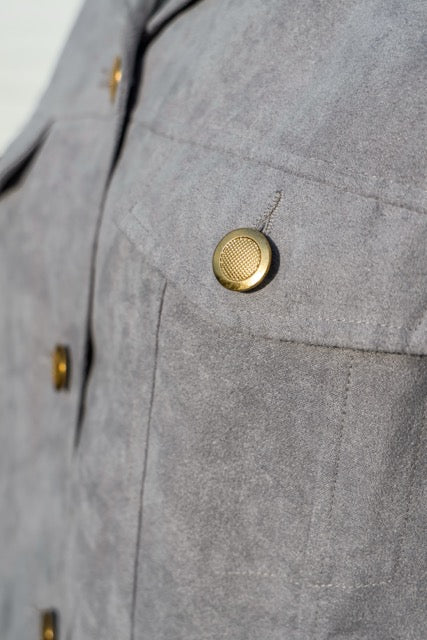 Draper's & Damon's Light Gray Suede Shirt Jacket – Large