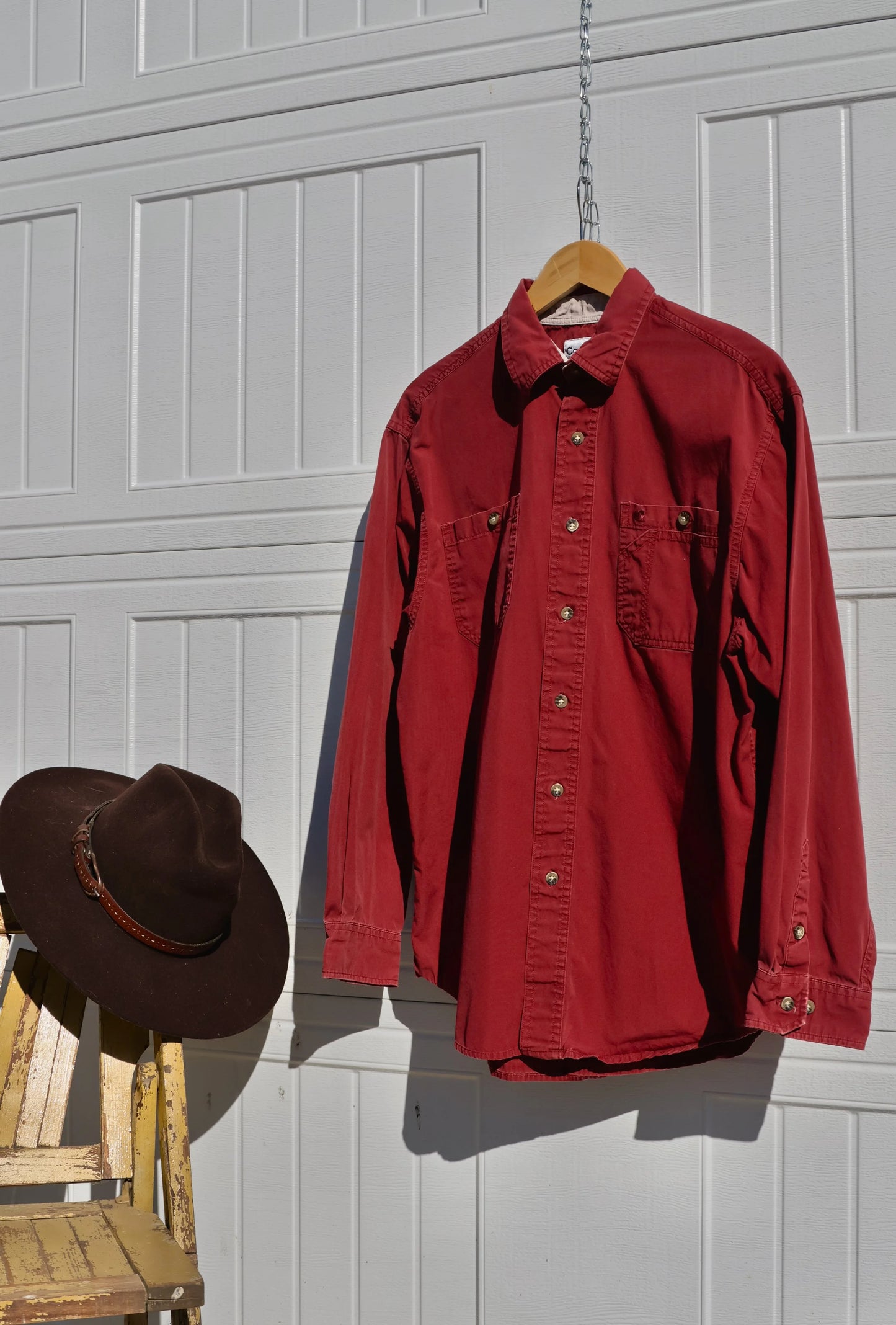 Carhartt Heavy Red Cotton Workshirt – Men's Large