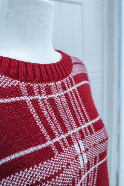 Vintage St. John's Bay Red Plaid Sweater – Small