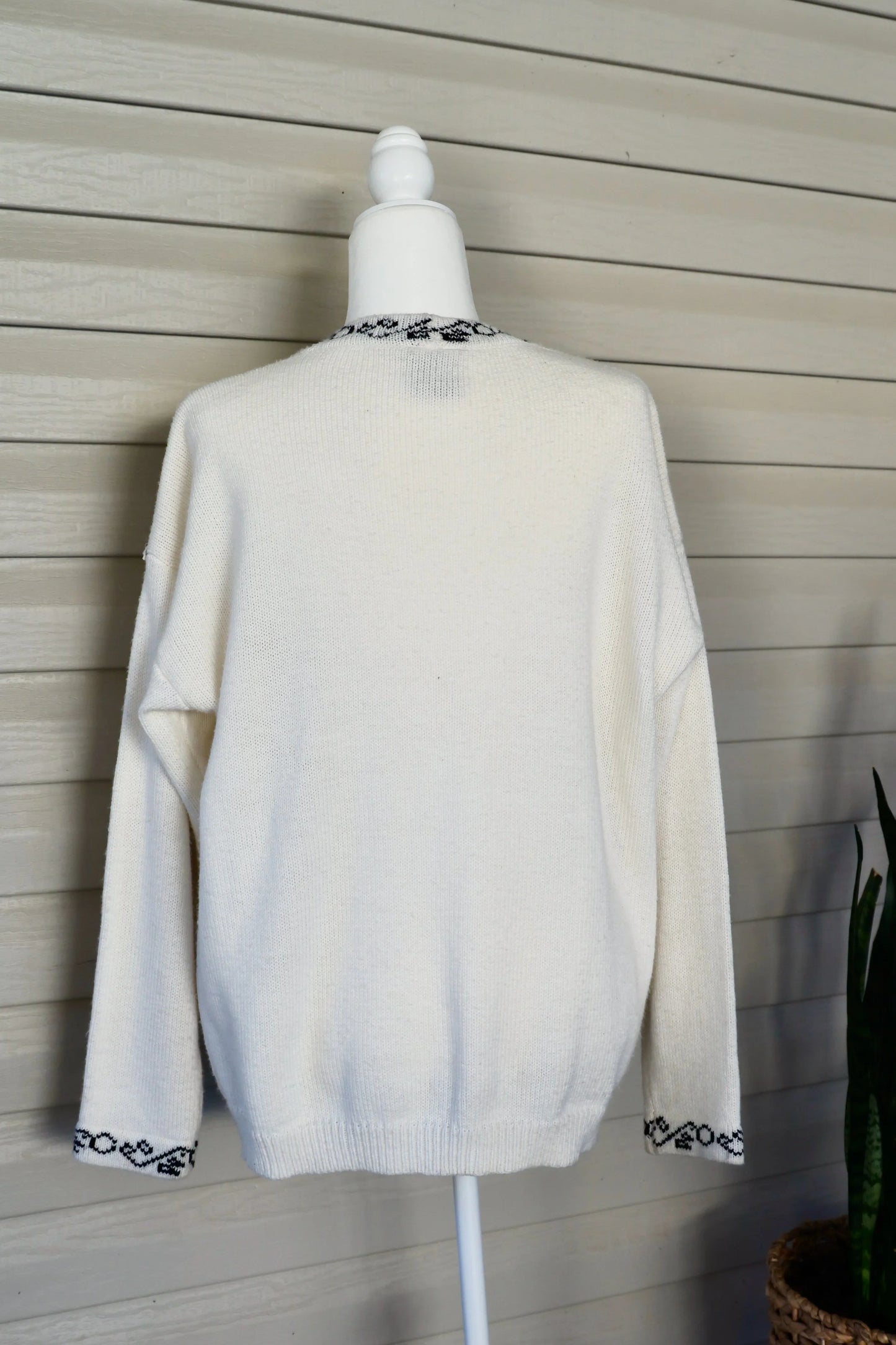 Extra Touch Cardigan Sweater with Black Trim - Women's 20/40W
