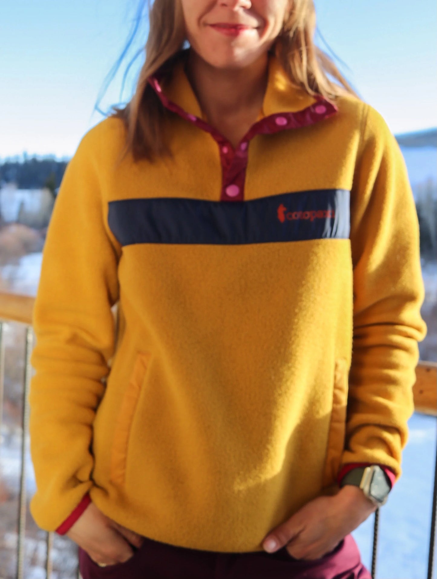 Cotopaxi Teca Yellow Fleece Pullover - XS