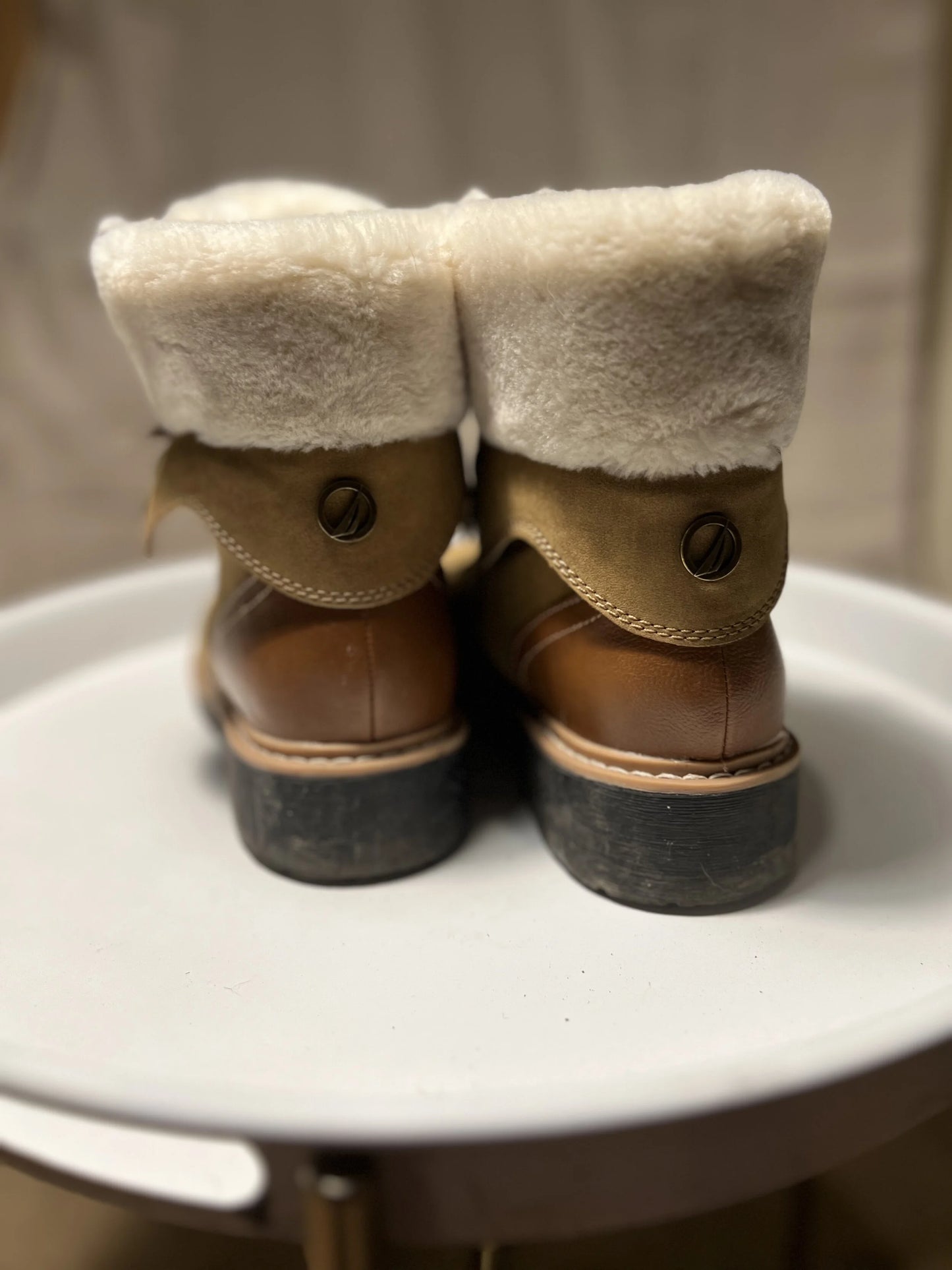 Nautica Women's Suede Sherpa Winter Boots