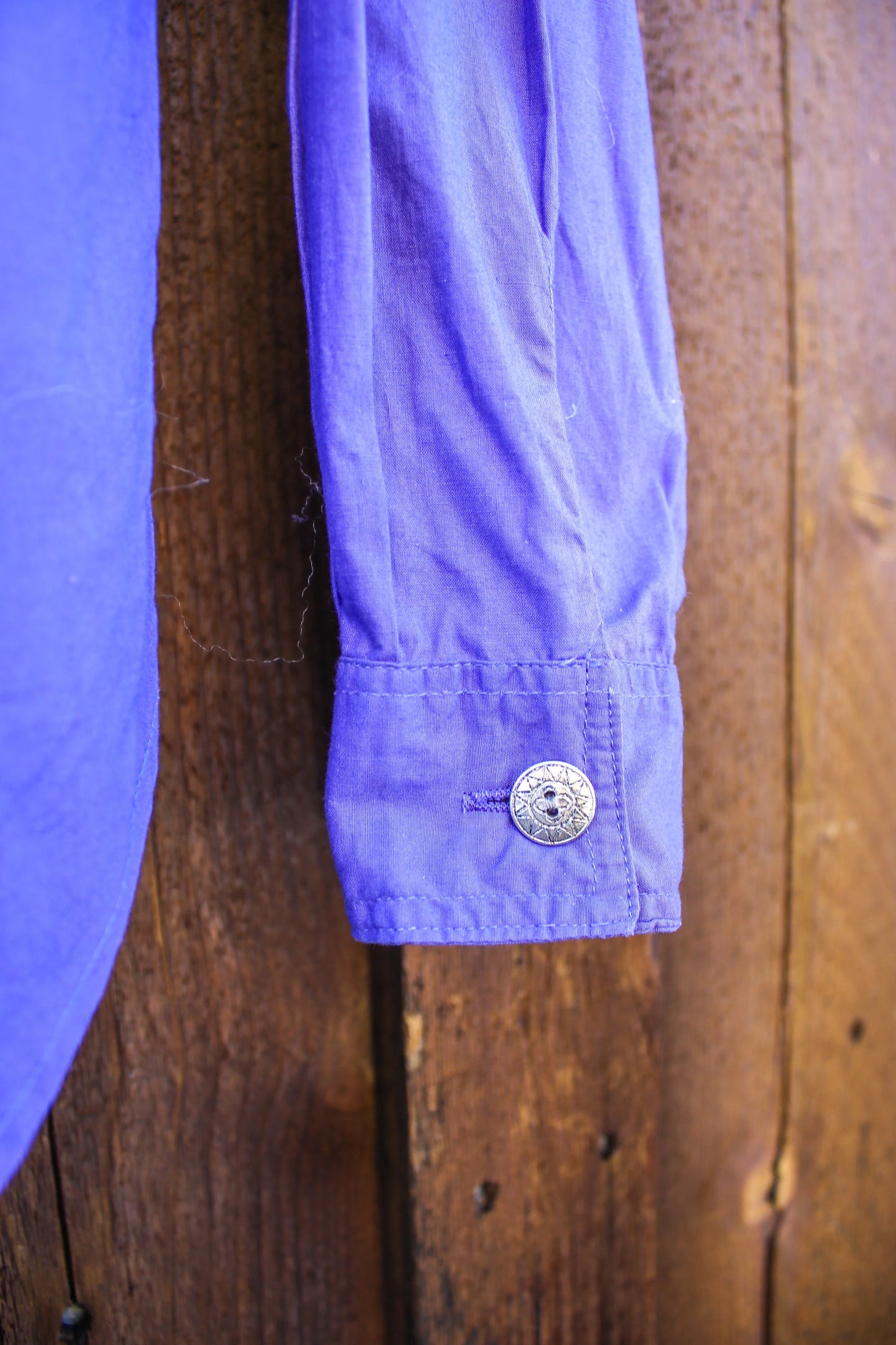 Vintage Adobe Rose 1992 Women’s Western Indigo Button Down Shirt