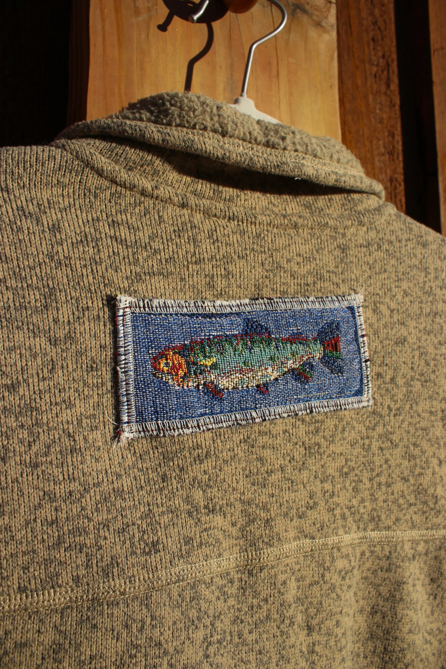 “Rocky River” – Upcycled The North Face Trout Fleece Vest
