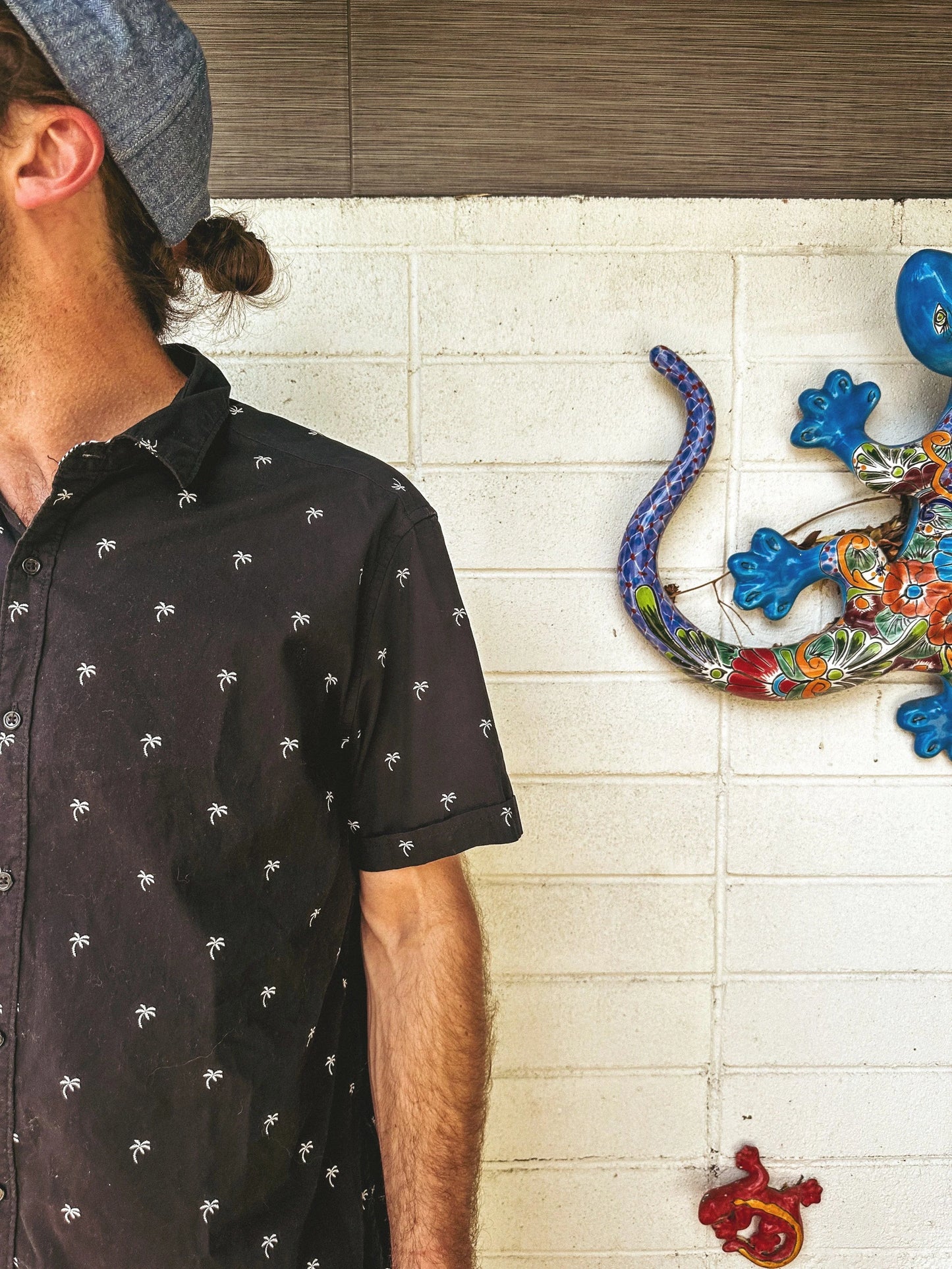 Denim & Flower by Ricky Singh Men’s Palm Print Shirt