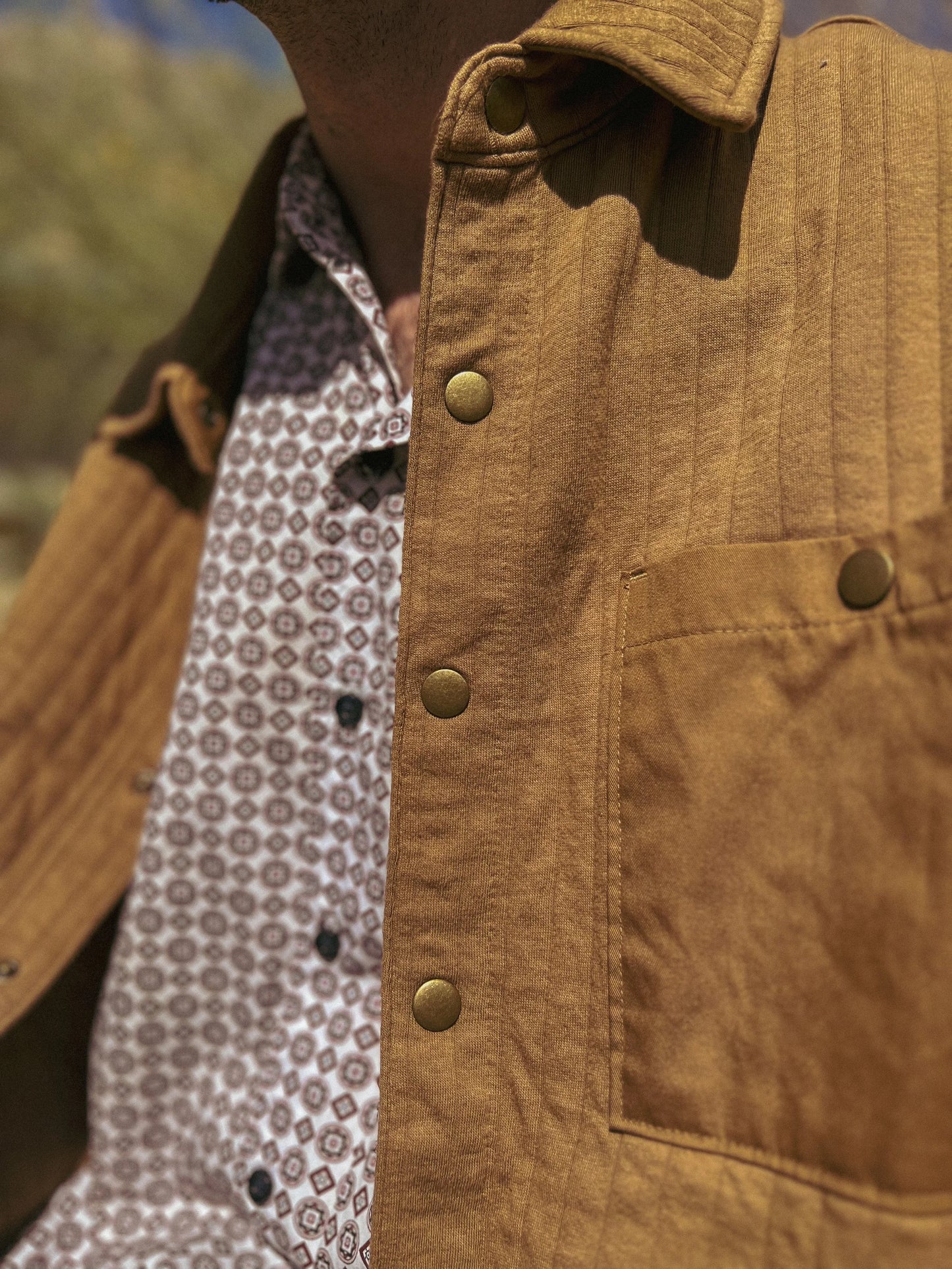 Vintage Men’s Medallion Print Western Shirt