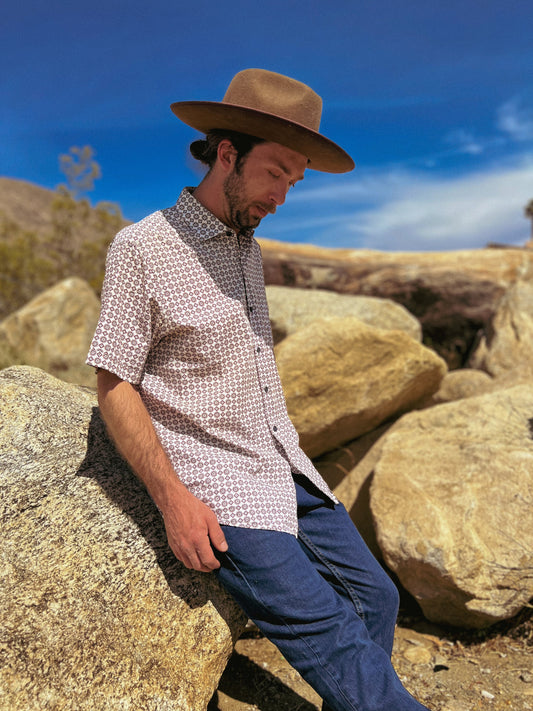 Vintage Men’s Medallion Print Western Shirt