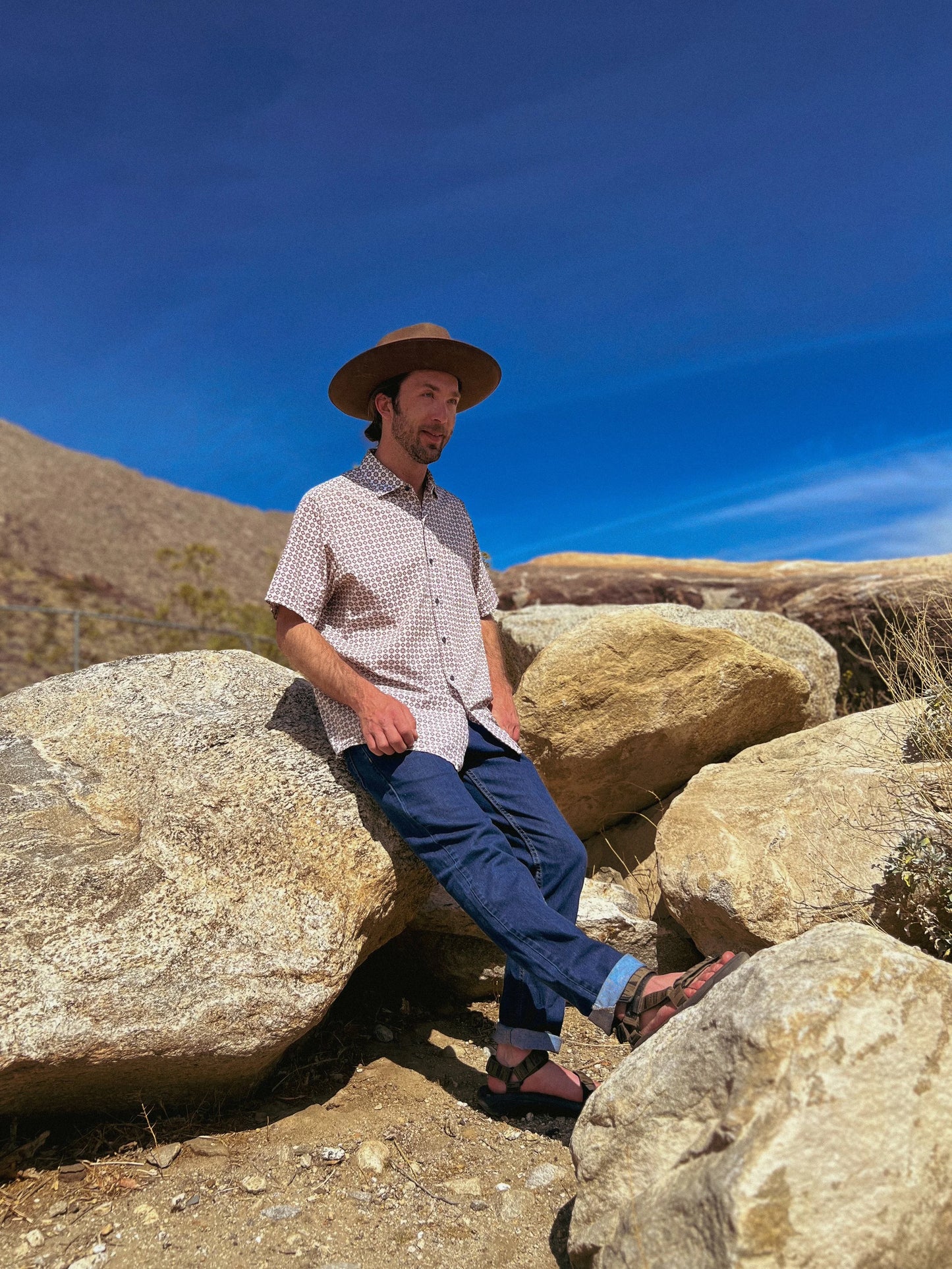 Vintage Men’s Medallion Print Western Shirt
