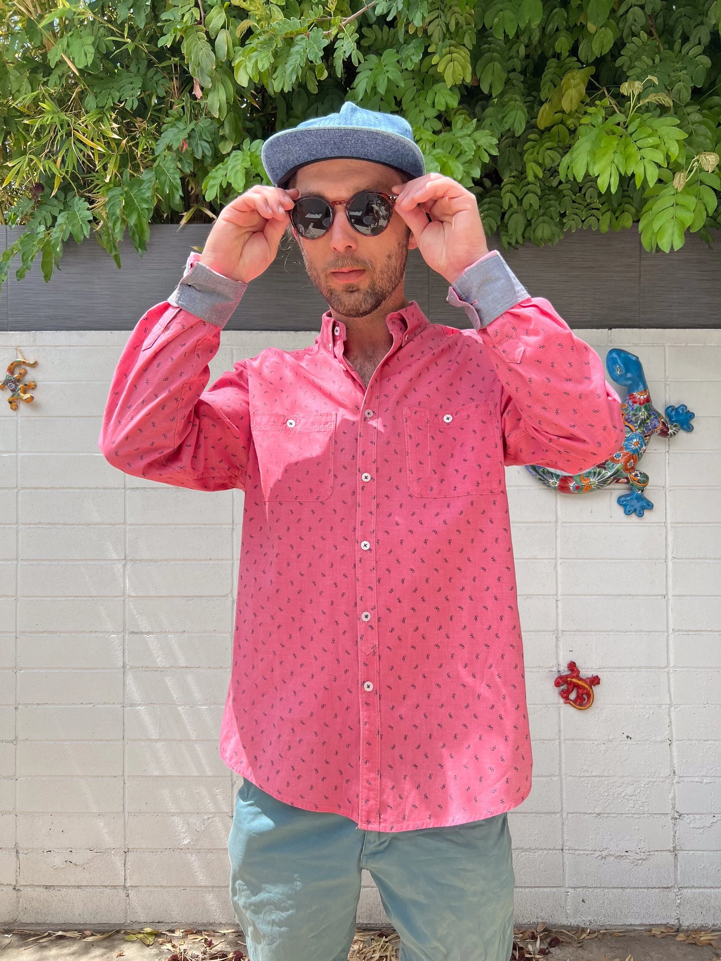 7 Diamonds Vintage Men’s Bike Print Shirt