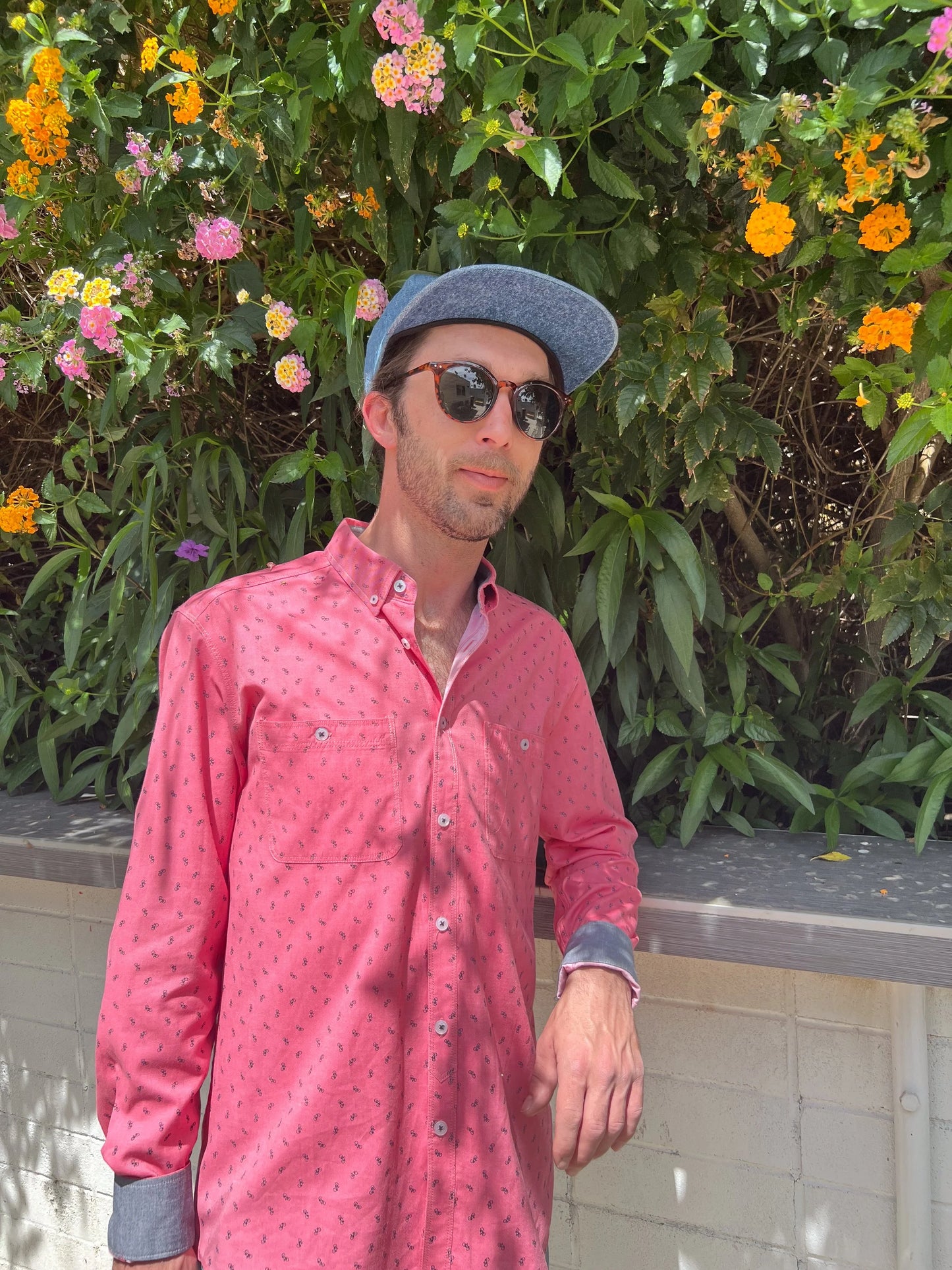 7 Diamonds Vintage Men’s Bike Print Shirt