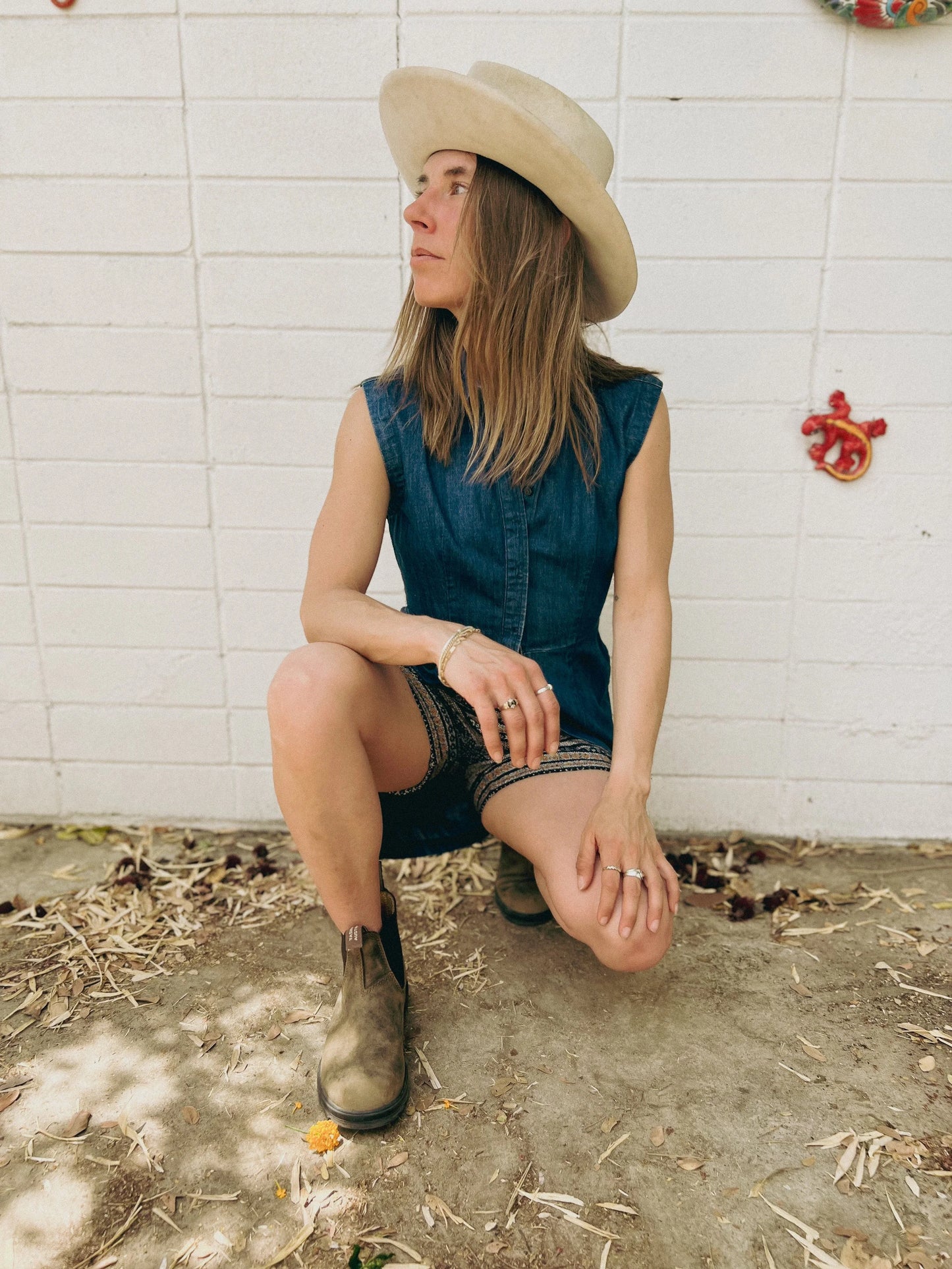 Denim State Tag  Women’s Long Tuxedo Vest