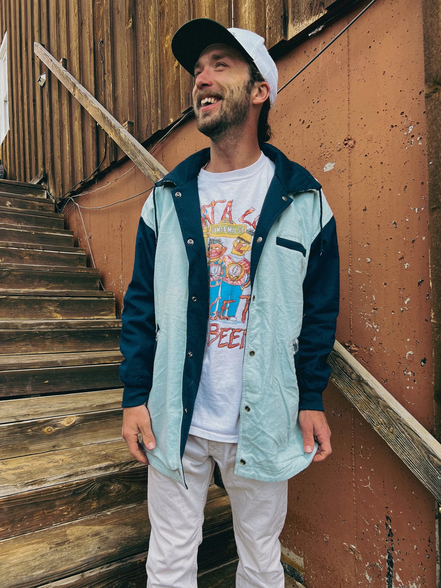 Vintage Current Seen Men’s Navy Plaid Reversible Jacket - NWT