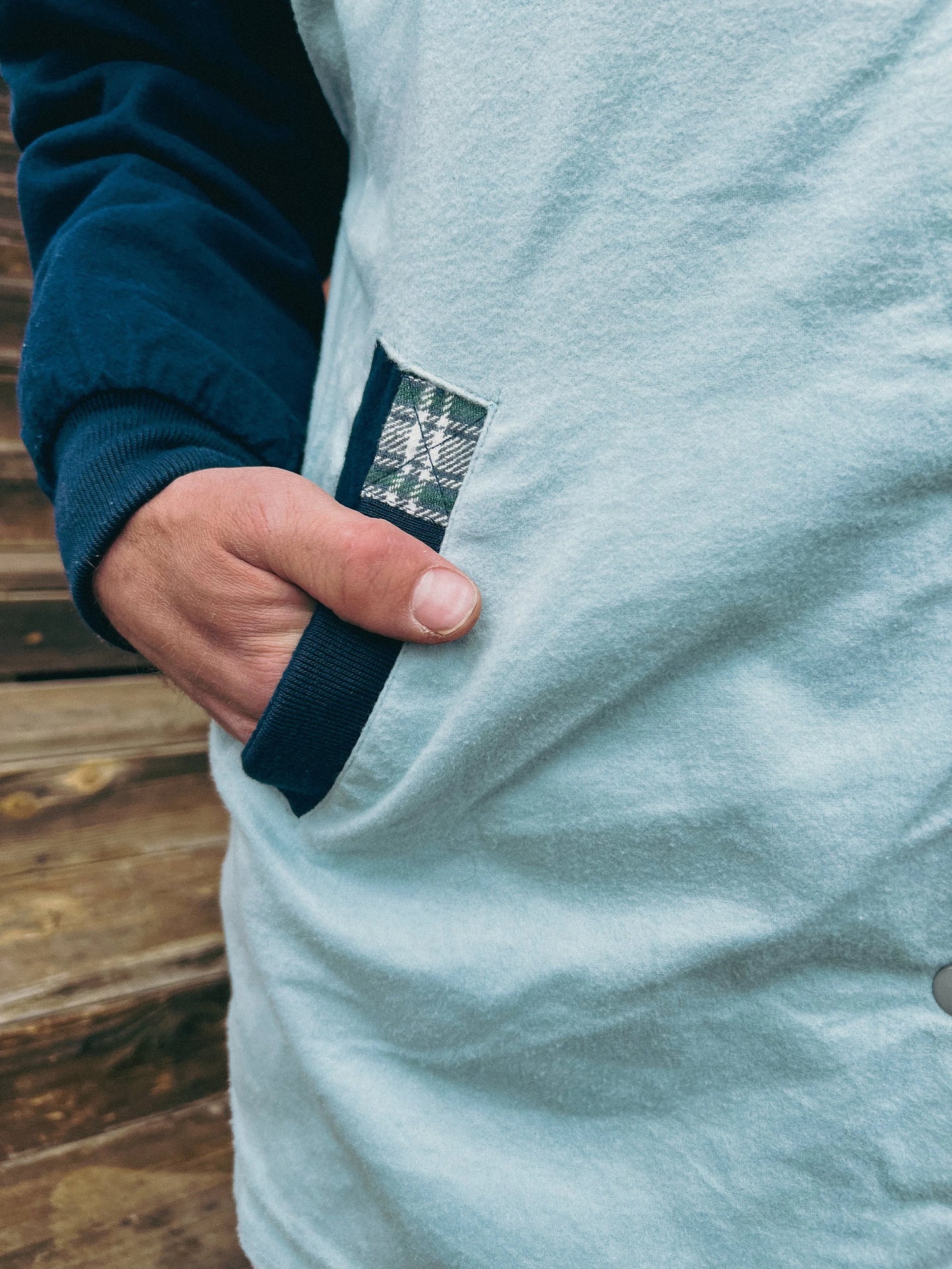 Vintage Current Seen Men’s Navy Plaid Reversible Jacket - NWT