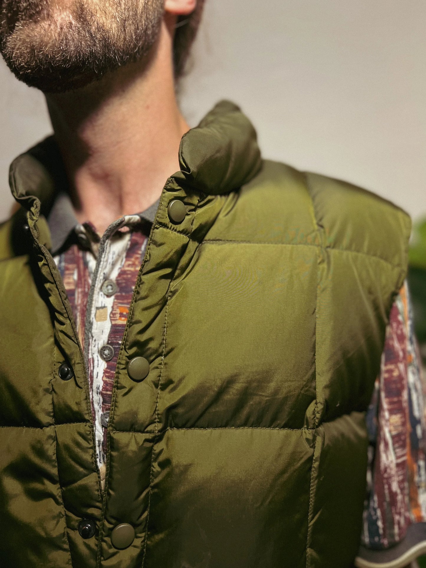 Lands’ End Men’s Green Puffer Vest - M