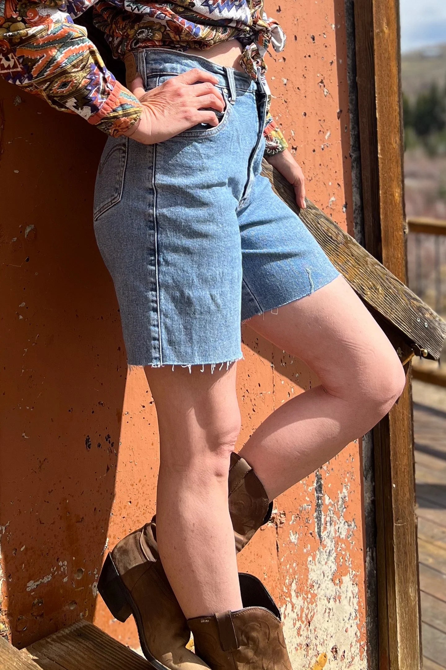 Levi’s Women’s Medium Wash Bermuda Denim Shorts