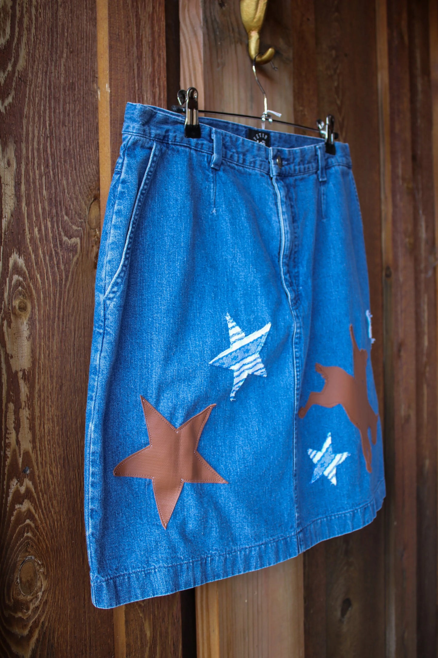 “Rodeo Rebel” – Upcycled Vintage Lee Denim Skirt