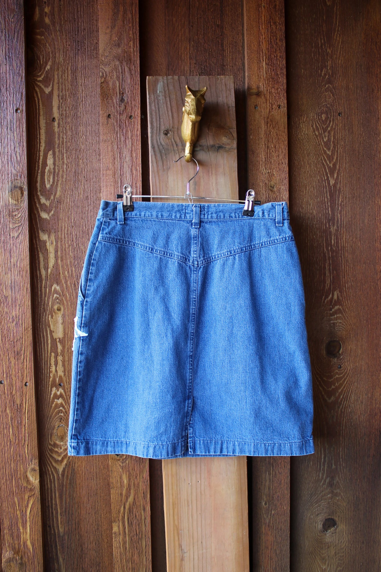 “Rodeo Rebel” – Upcycled Vintage Lee Denim Skirt